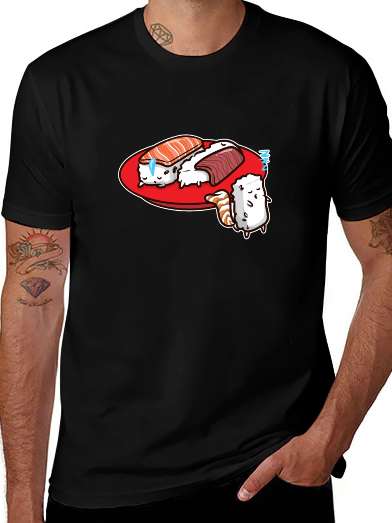 Sushi Graphic Tee - Cool & Comfortable Black T-Shirt