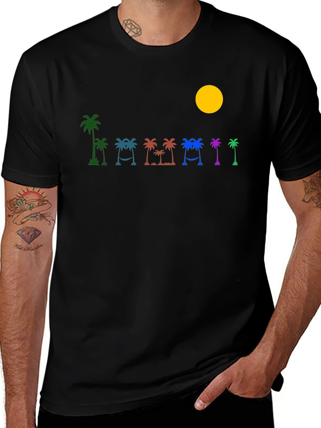 Variant 30 of Tropical Palm Tree Graphic T-Shirt