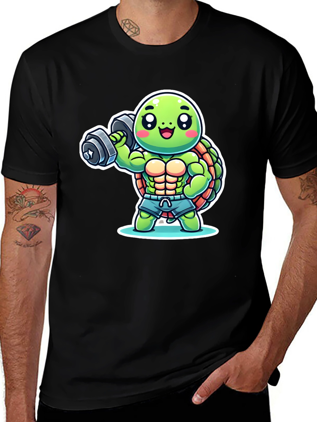Variant 21 of Turtle Gym Black T-Shirt