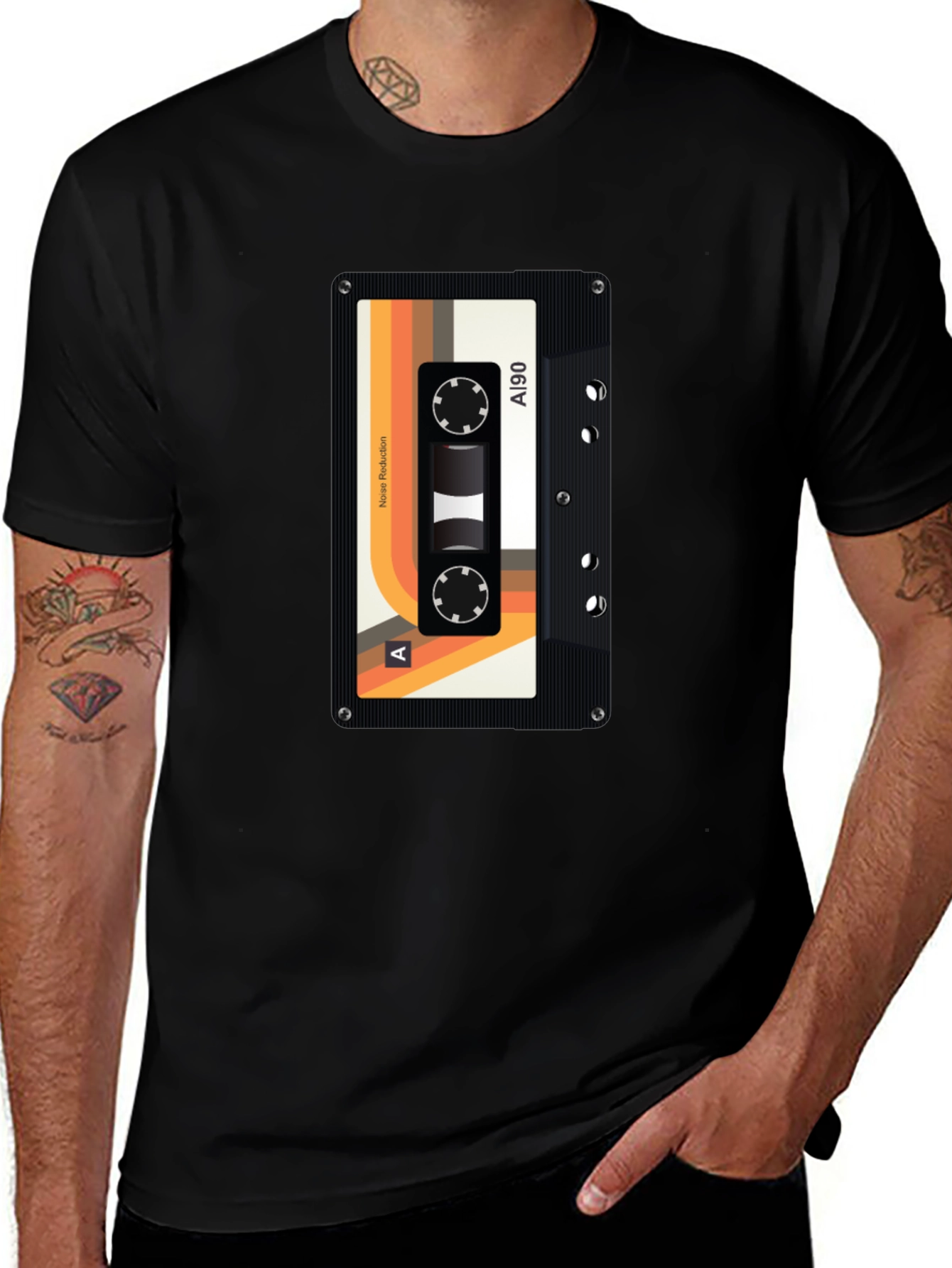 Variant 10 of Retro Cassette Tape Graphic T-Shirt - Vintage Music Lover Tee