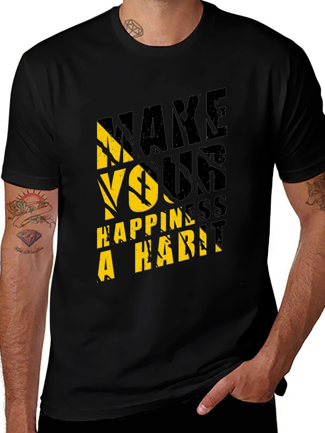 Variant 8 of Make Your Happiness A Habit Graphic Tee