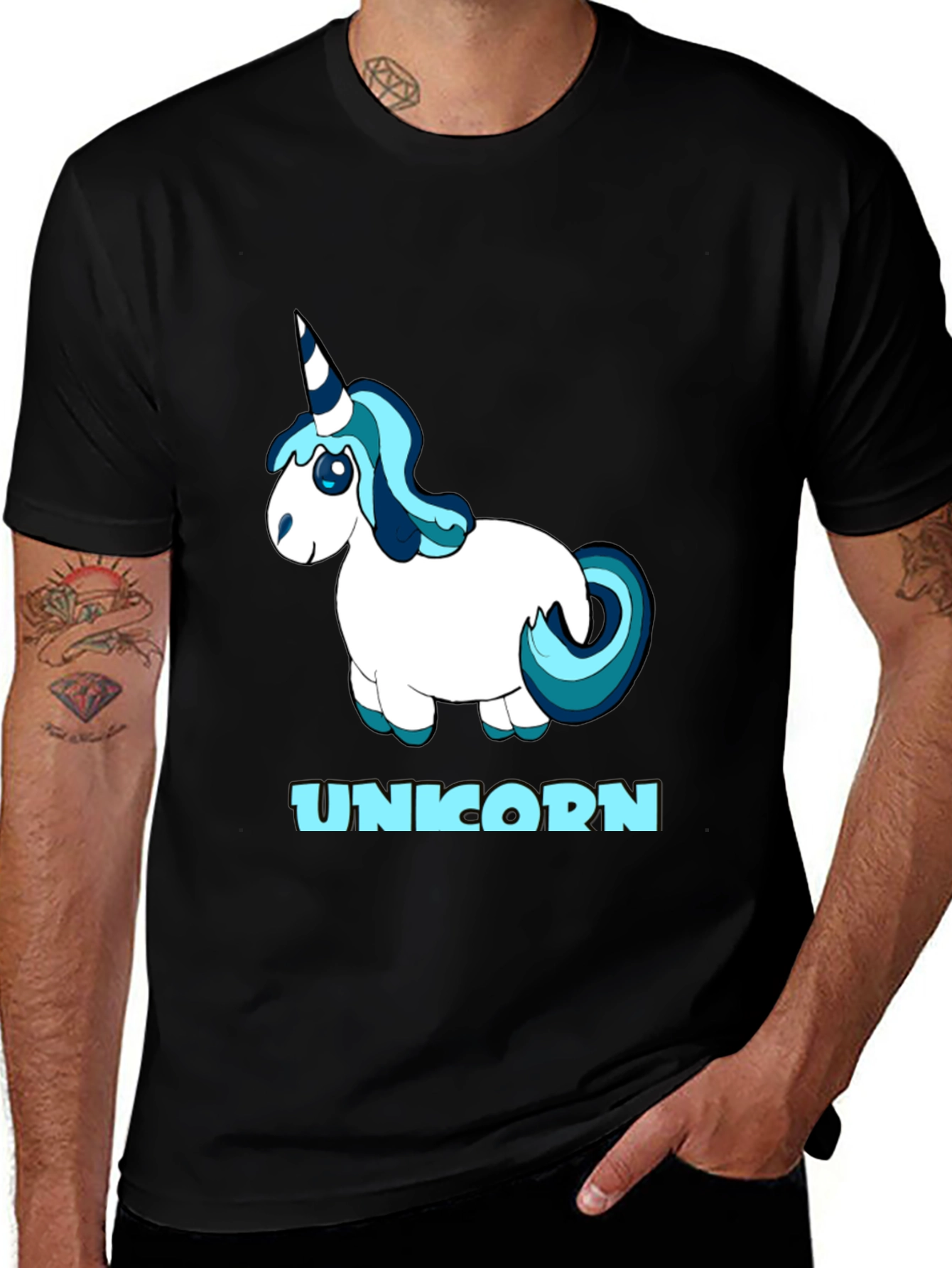 Variant 10 of Unicorn Graphic Black T-Shirt - Cute & Stylish