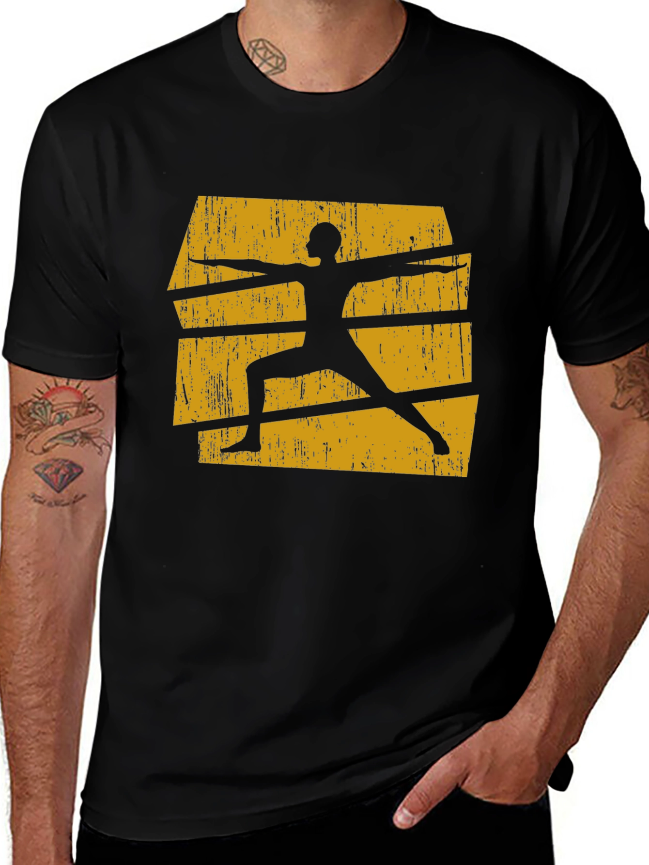 Variant 14 of Men's Yoga Pose Graphic Tee