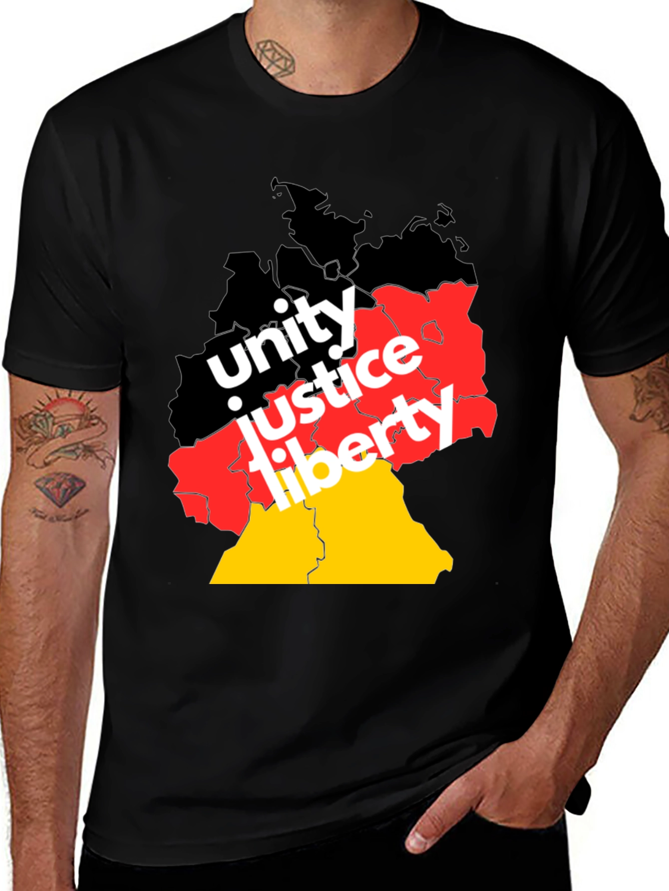 Germany Flag T-Shirt - Unity, Justice, Liberty