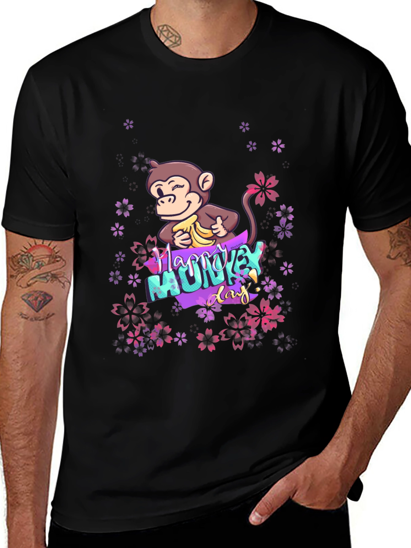 Variant 11 of Happy Monkey Day Graphic T-Shirt