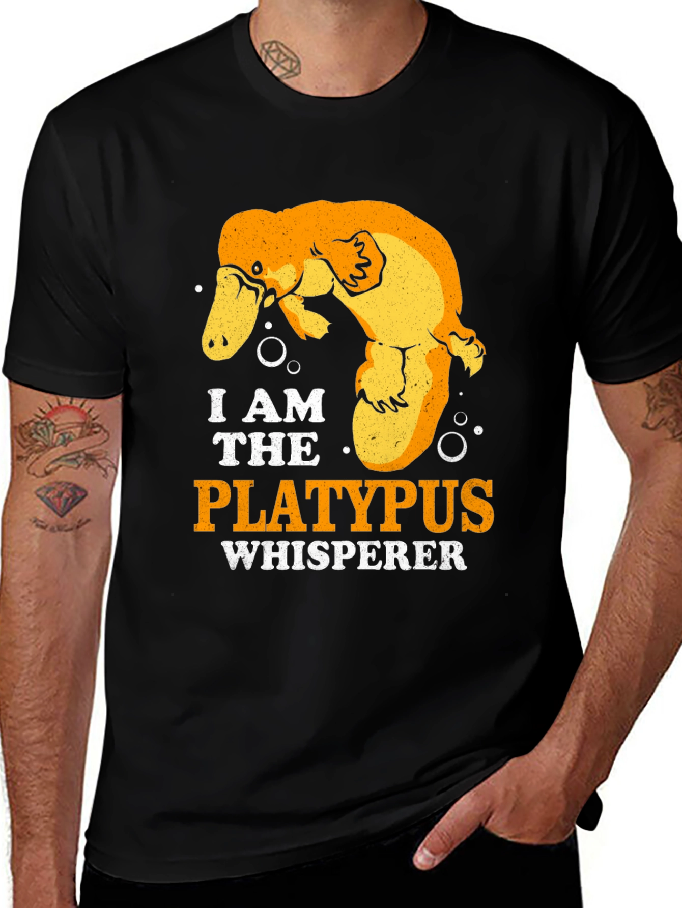 Platypus Whisperer Graphic T-Shirt - Funny Animal Lover Tee