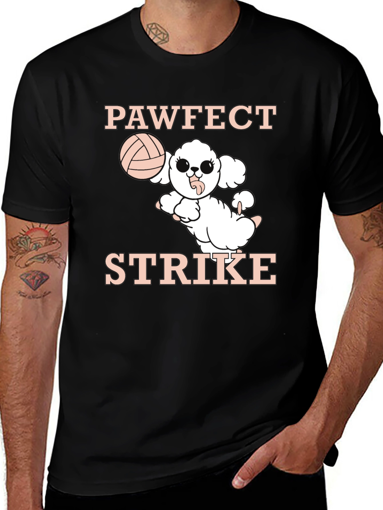 Variant 11 of Pawfect Strike Volleyball T-Shirt