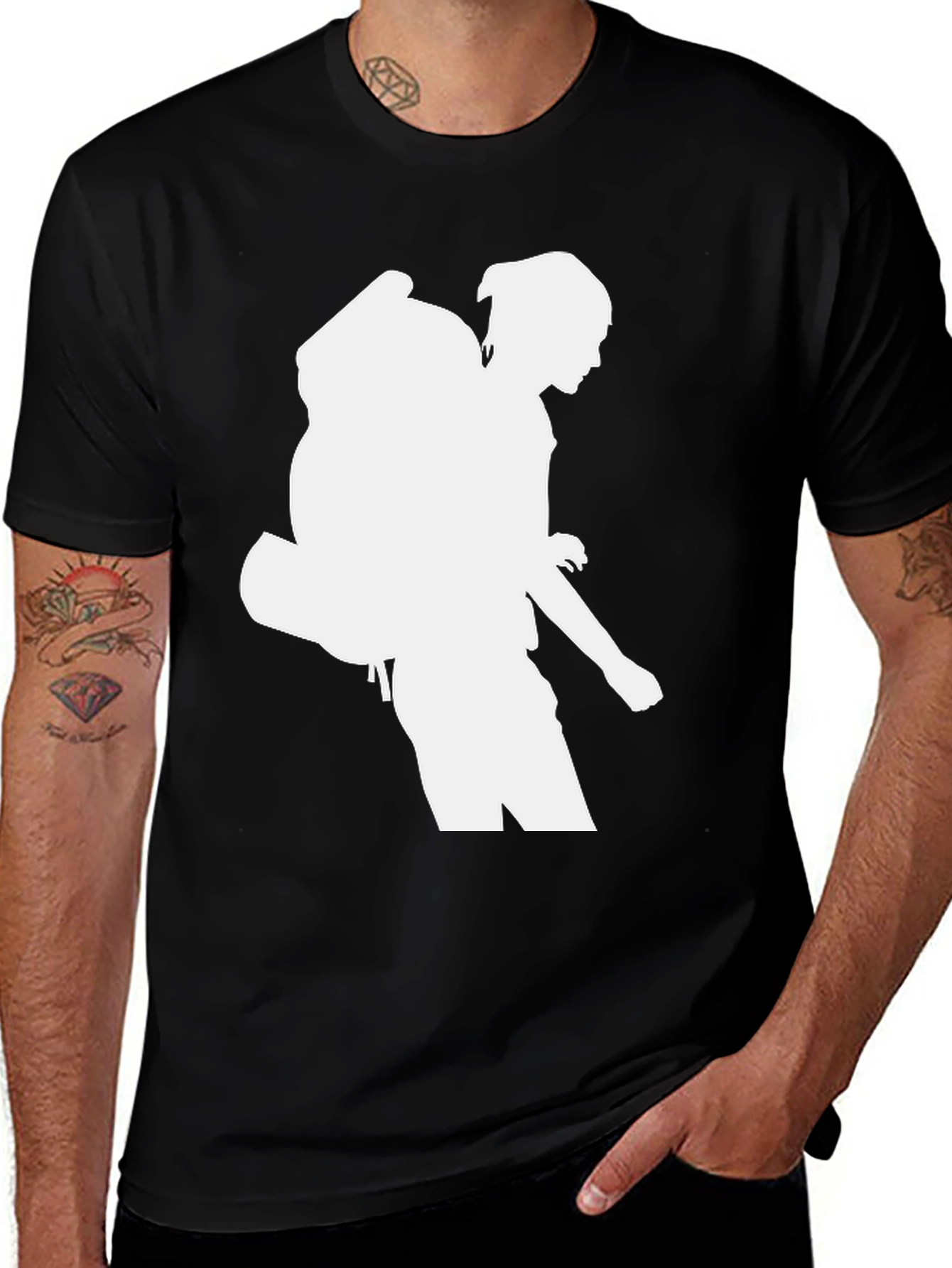 Variant 7 of Black Hiking Graphic T-Shirt | Adventure Tee