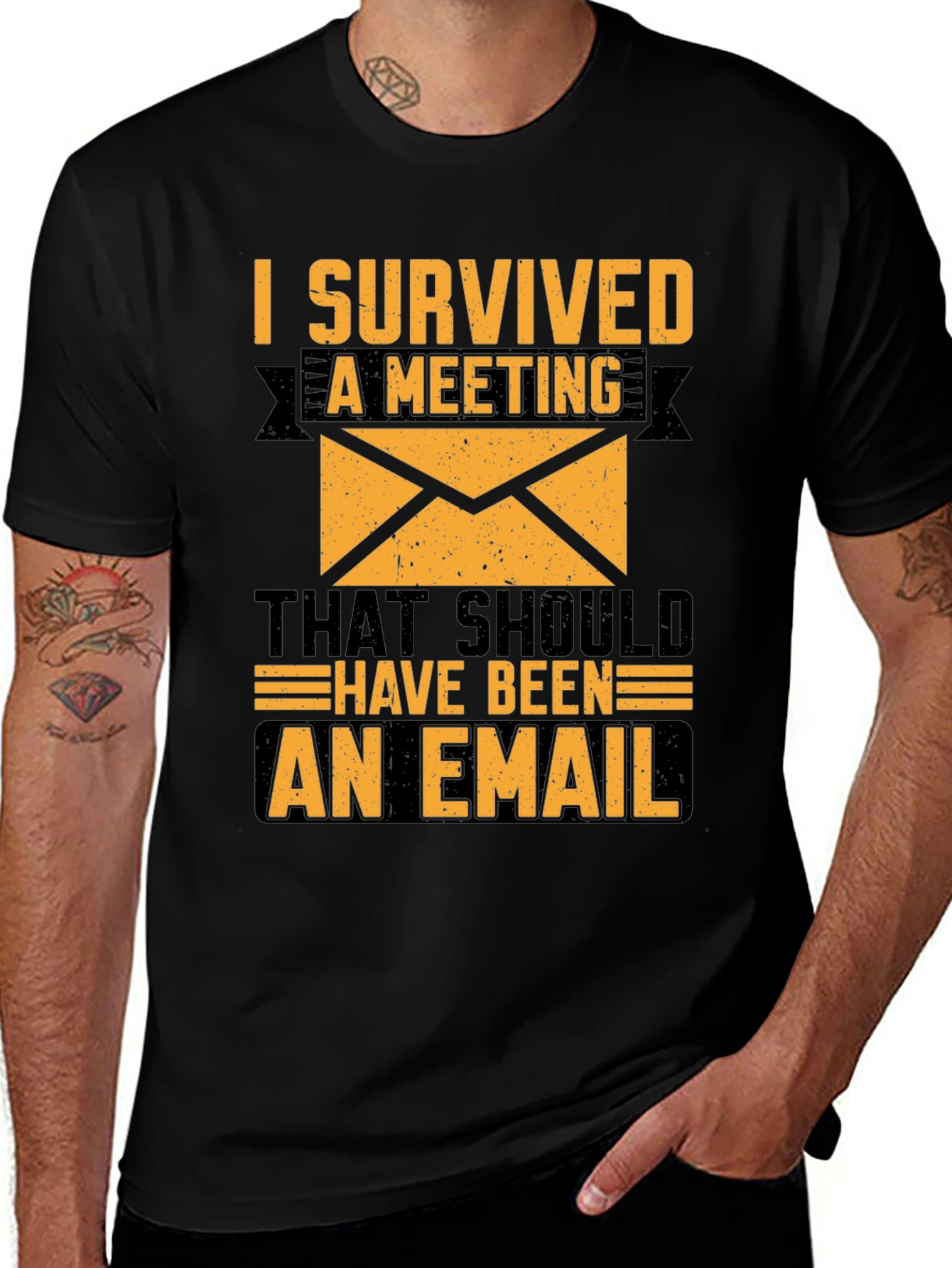 Variant 25 of I Survived a Meeting T-Shirt, Funny Work Tee