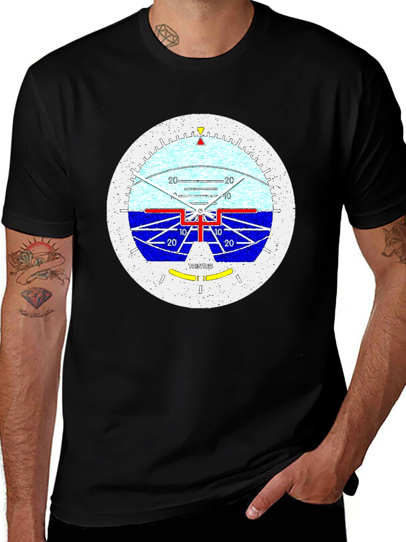 Variant 13 of Attitude Indicator Pilot T-Shirt