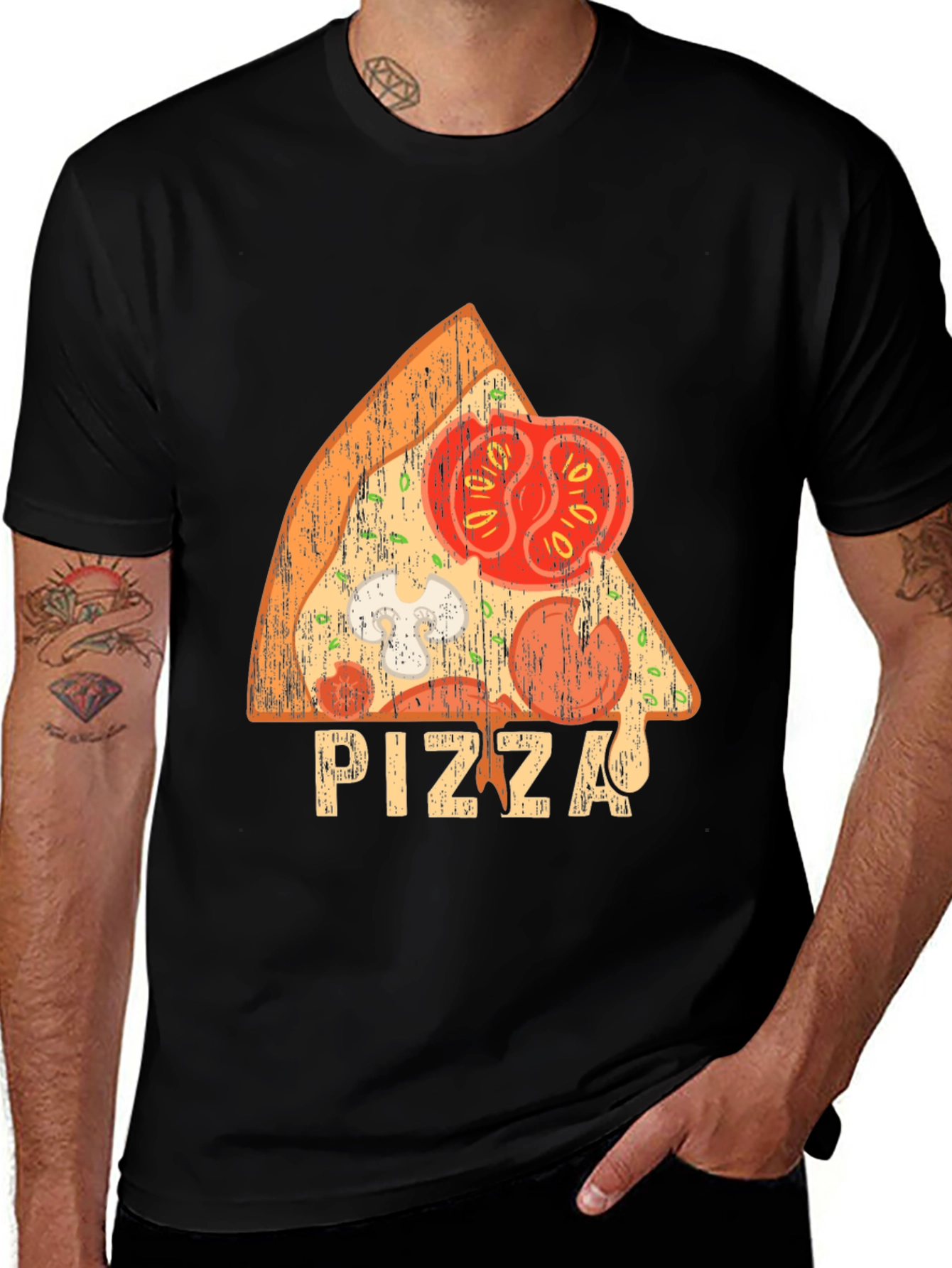 Variant 16 of Pizza Graphic T-Shirt - Fun Foodie Tee