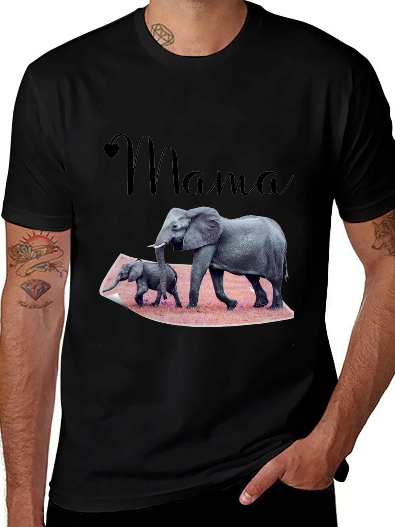 Mama Elephant T-Shirt, Family Love Tee