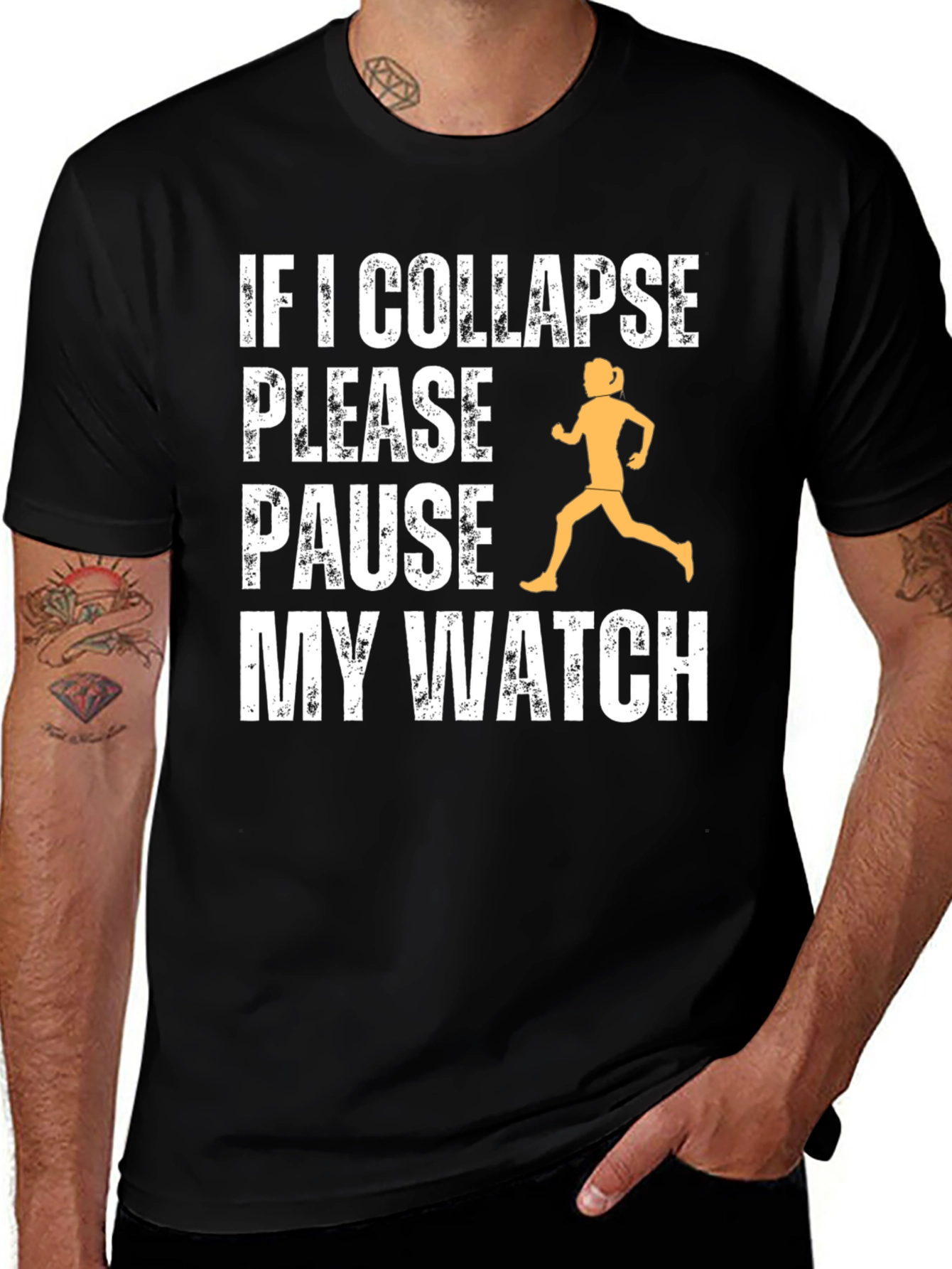 Variant 4 of Funny Running T-Shirt - Pause My Watch