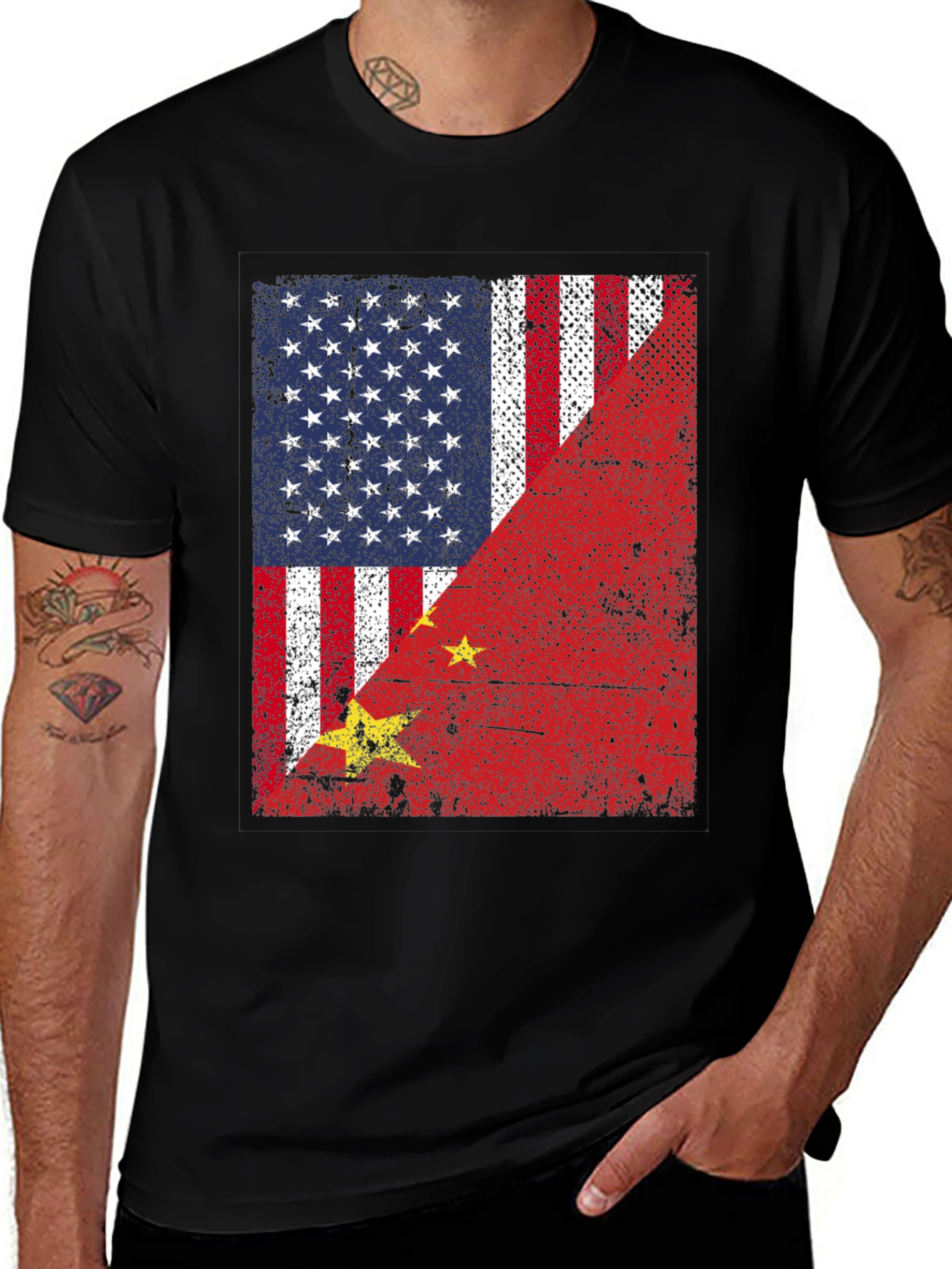 USA China Flags T-Shirt
