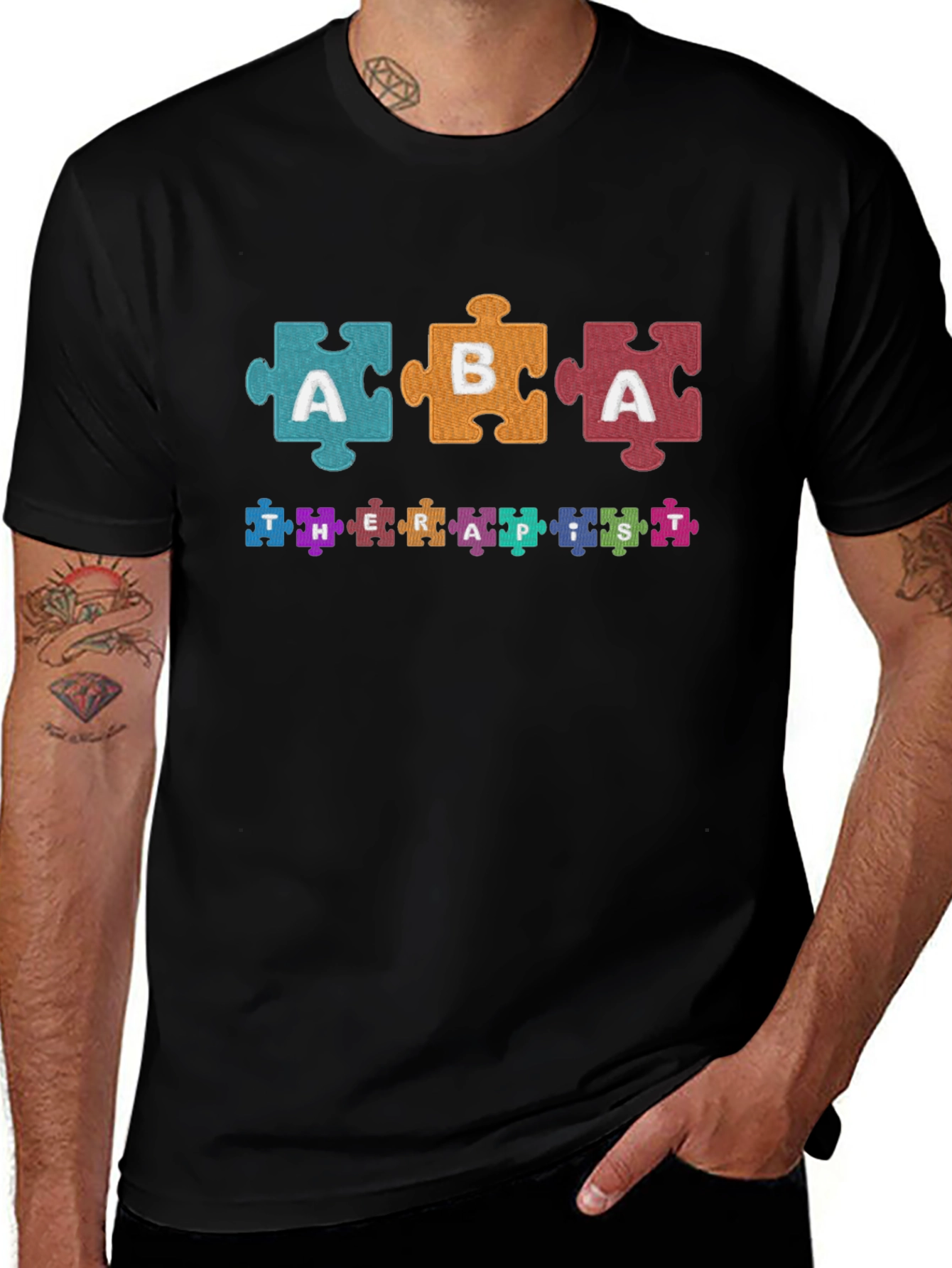 ABA Therapist Jigsaw Puzzle T-Shirt