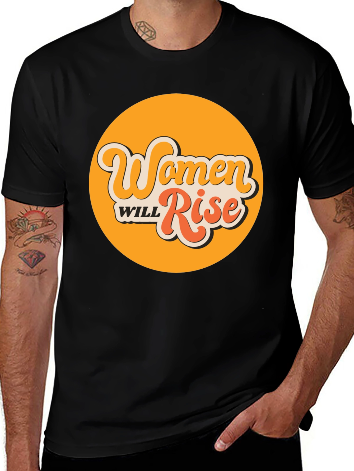 Variant 15 of Women Will Rise Graphic Tee - Retro Style