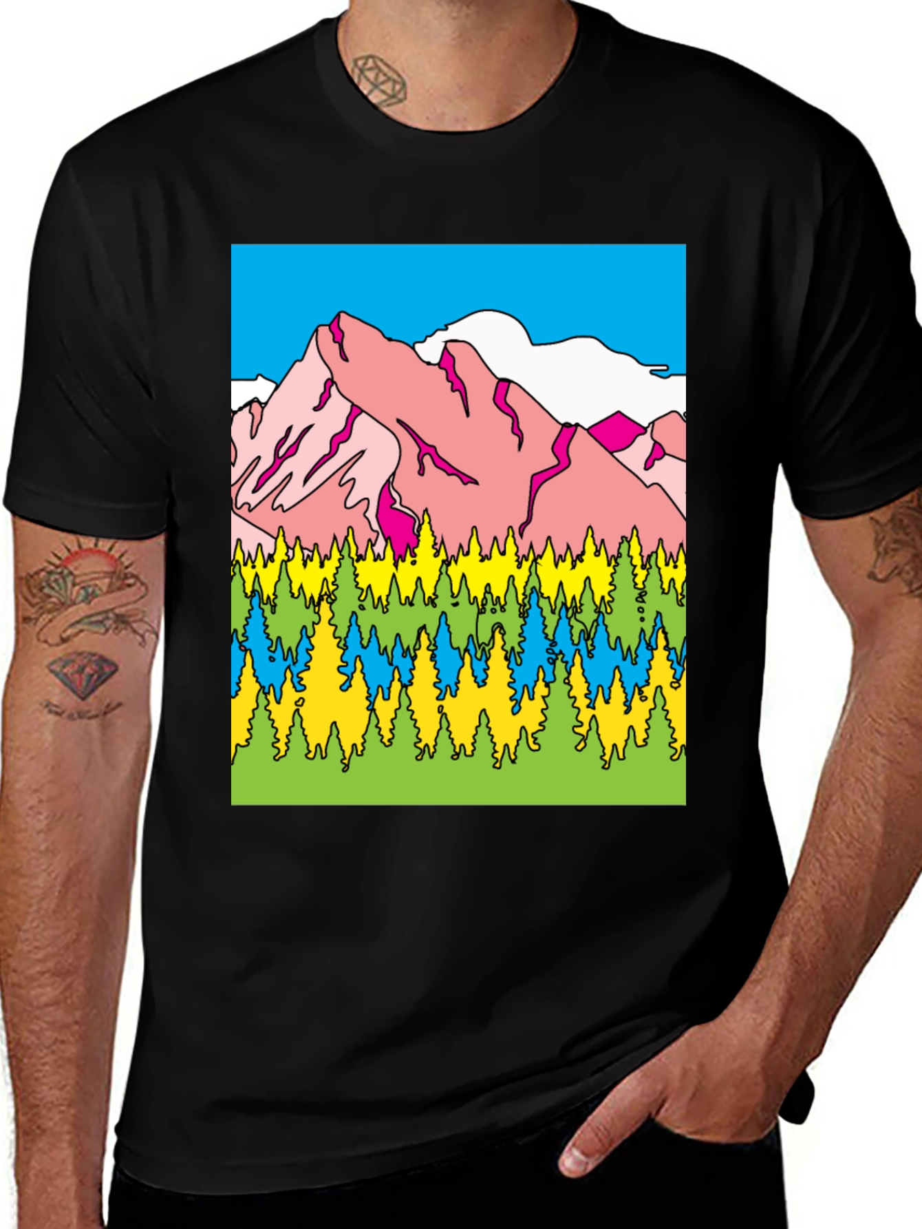 Variant 24 of Mountain Graphic Tee - Funky Nature Shirt