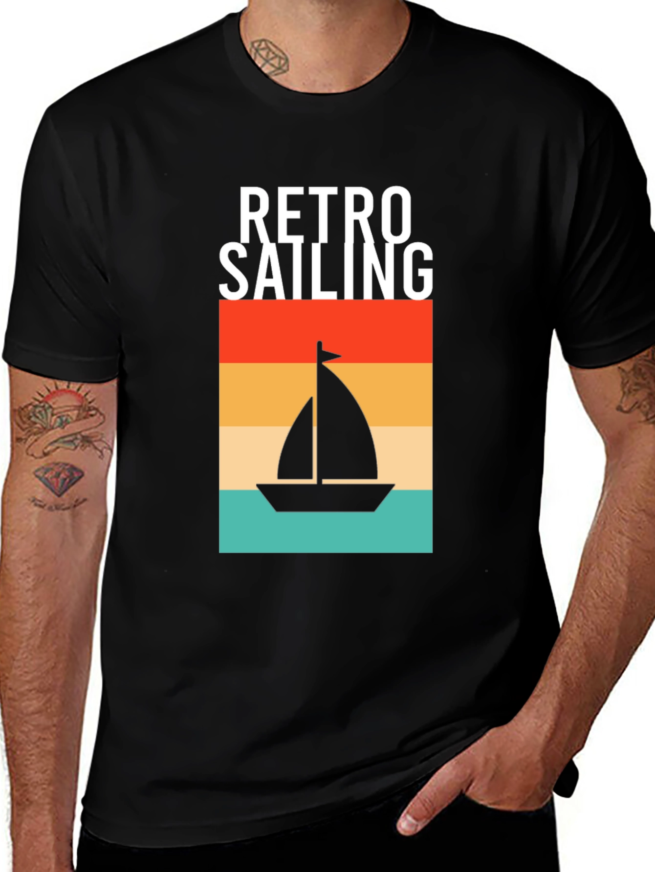 Variant 26 of Retro Sailing T-Shirt: Nautical Design