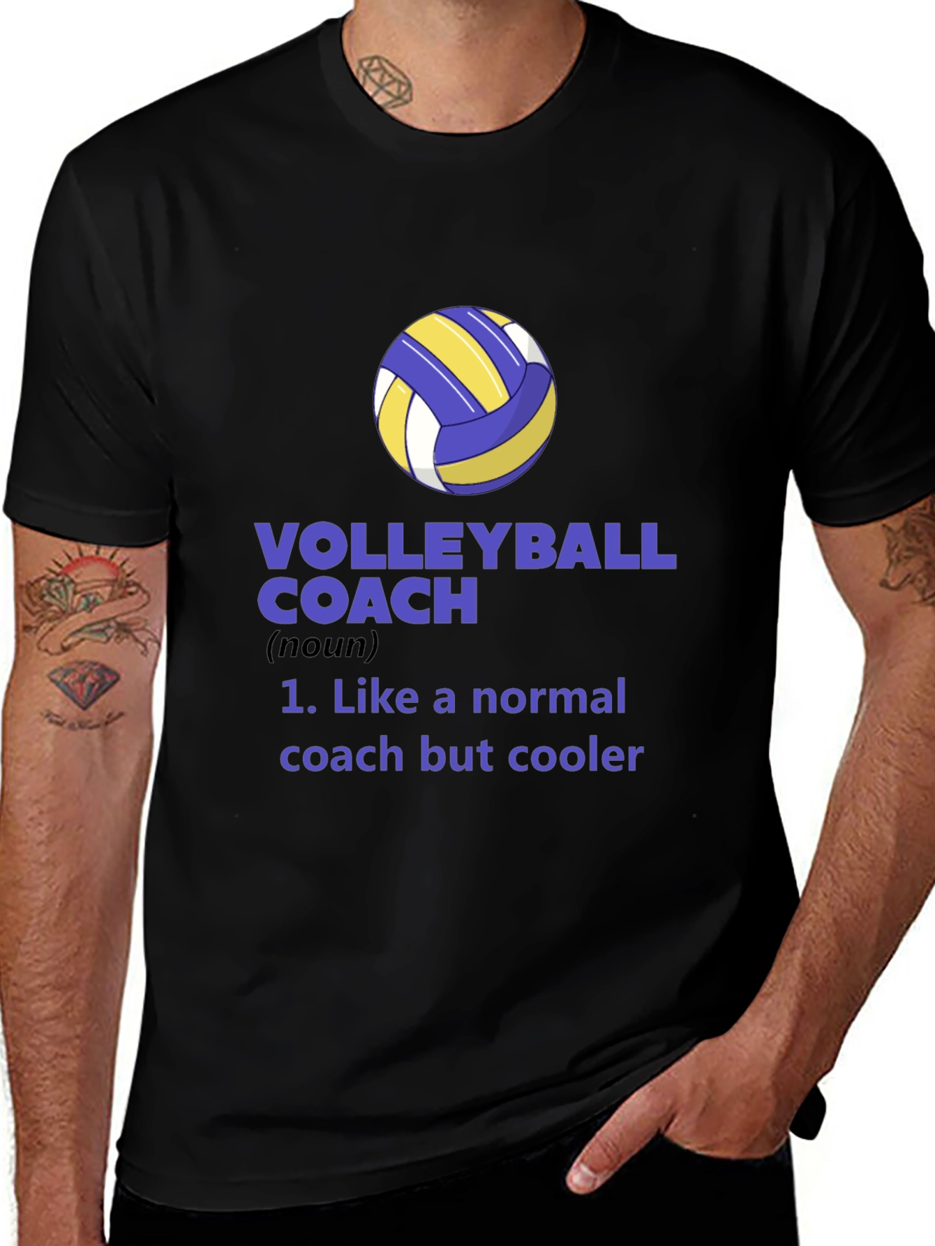 Variant 23 of Volleyball Coach Graphic Tee - Cool Coach Definition