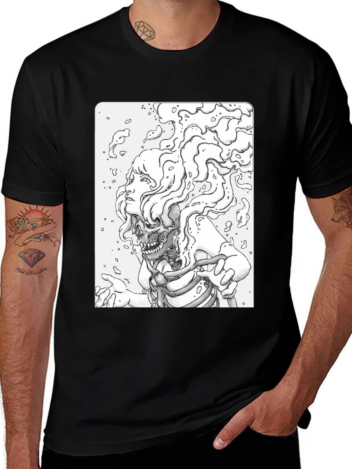 Skull Anatomy Graphic Tee - Black Unisex