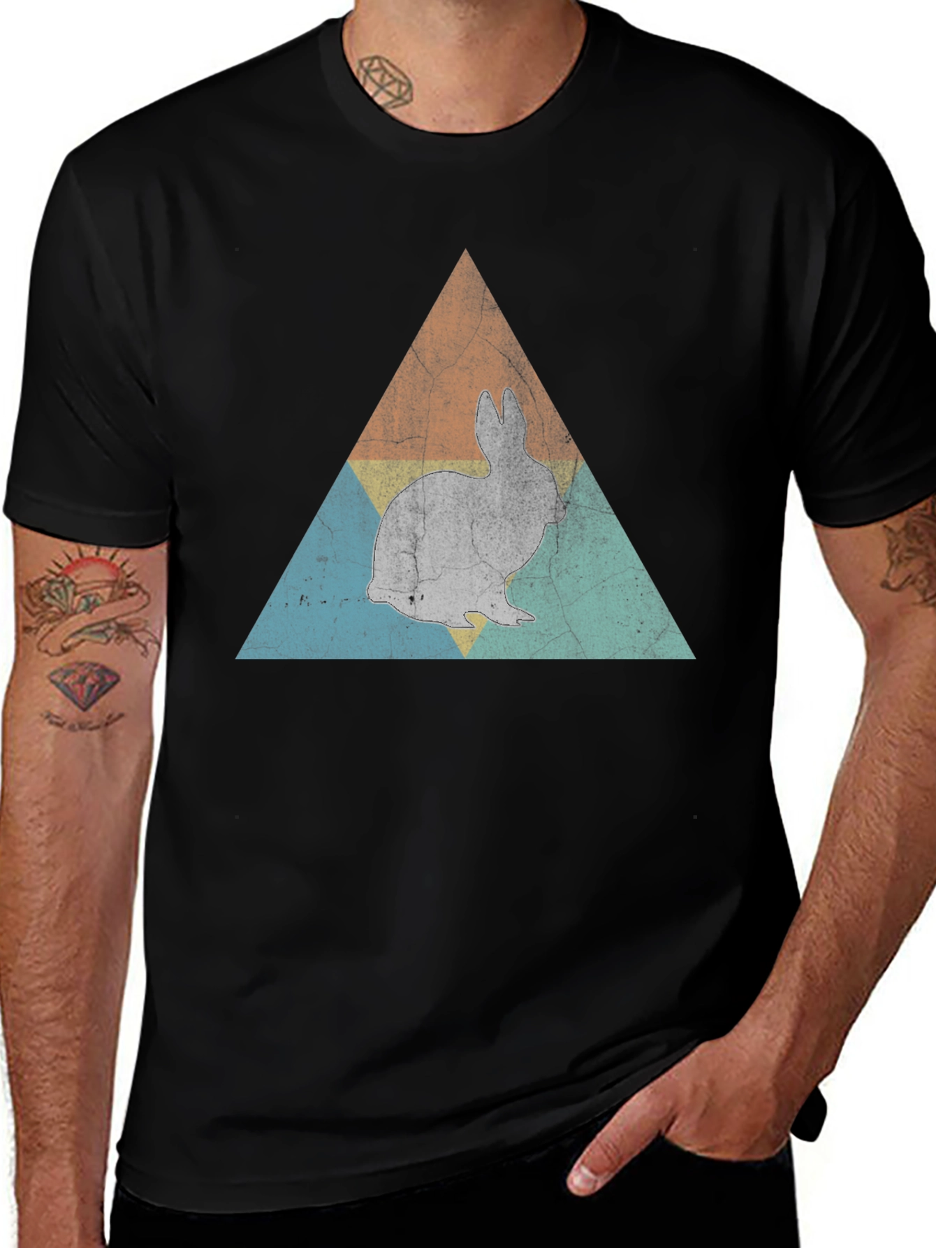 Variant 9 of Vintage Rabbit Triangle Graphic T-Shirt