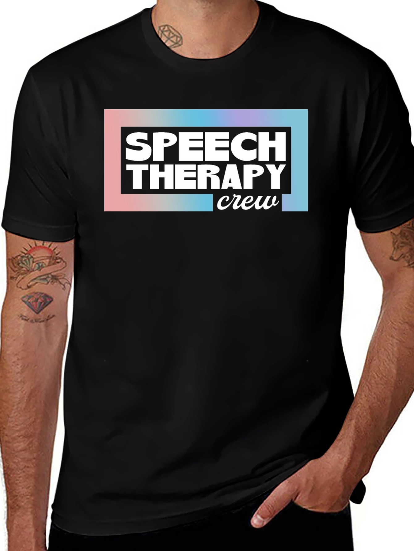Speech Therapy Crew T-Shirt - Black