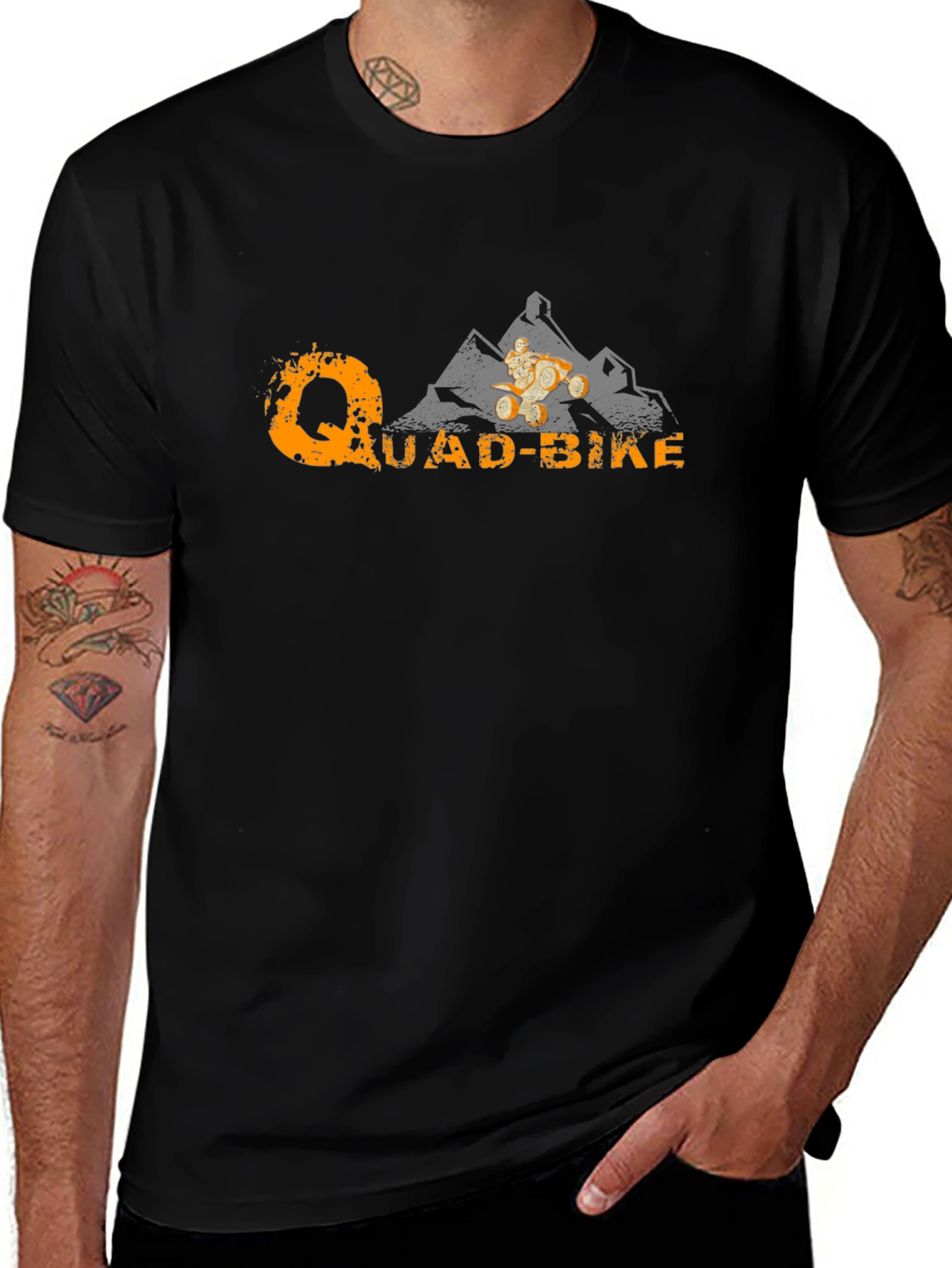 Quad-Bike Mountain Adventure Black T-Shirt