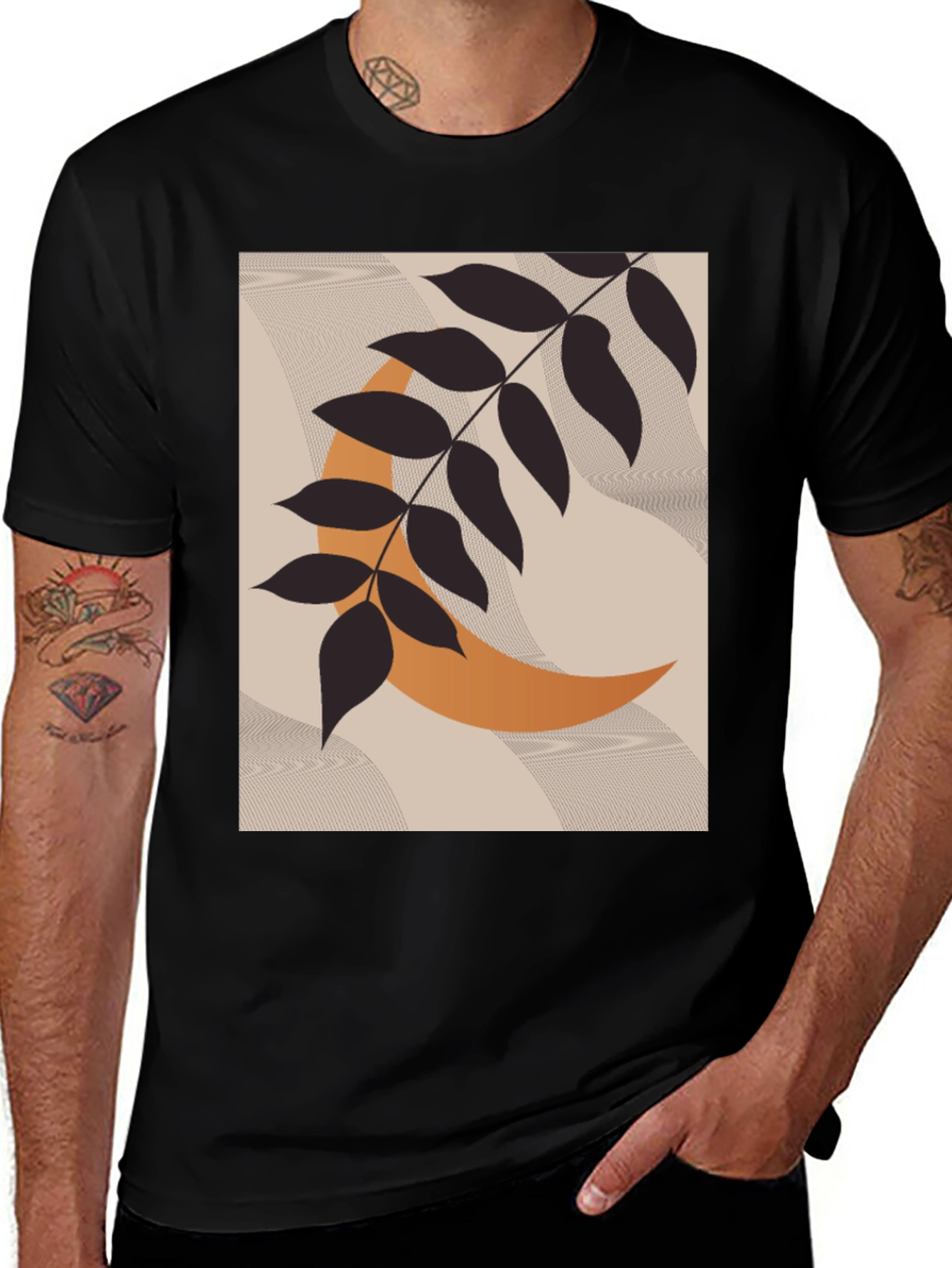 Variant 4 of Boho Branch & Moon Graphic Tee