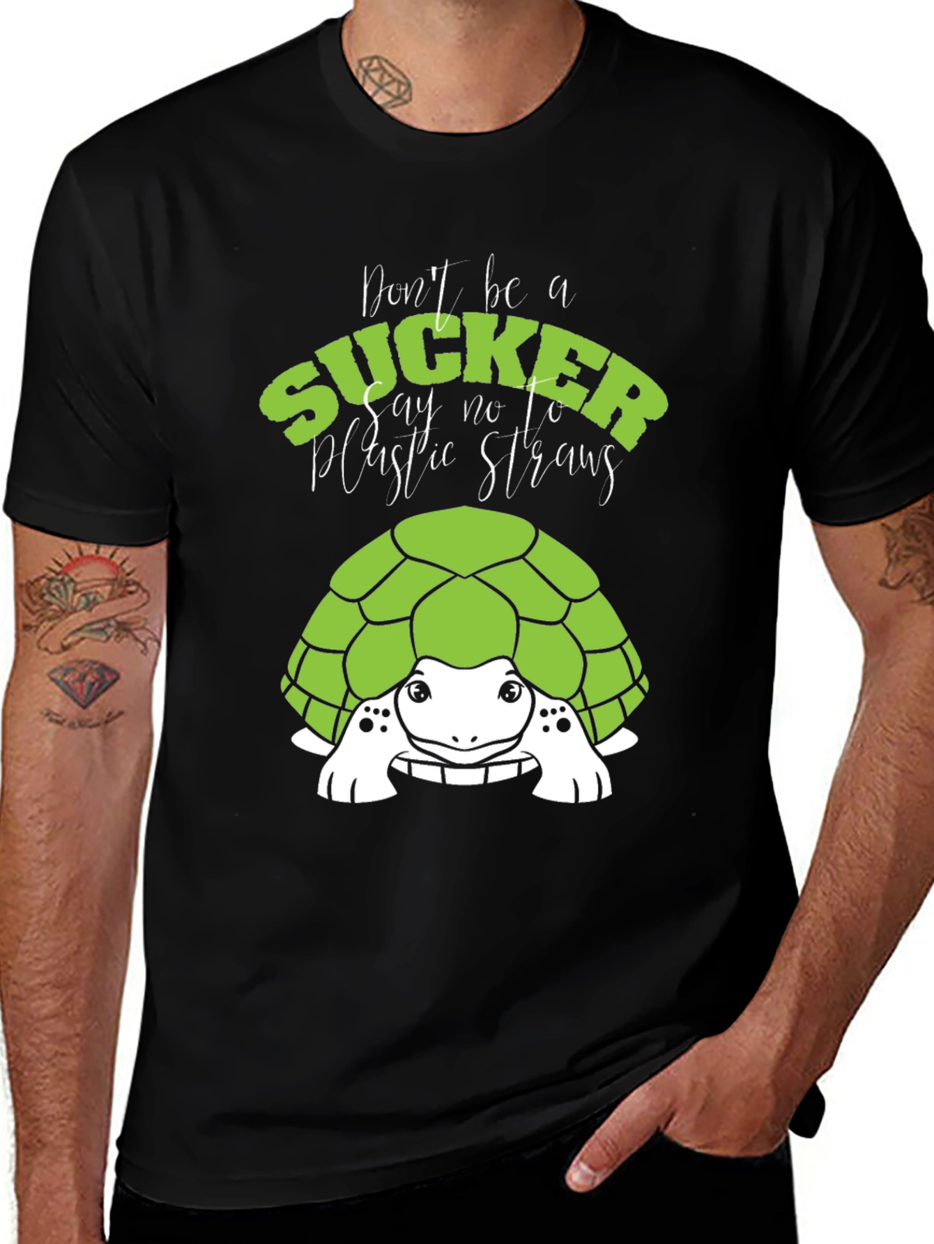 Variant 21 of Turtle 'Say No to Plastic' Graphic Tee