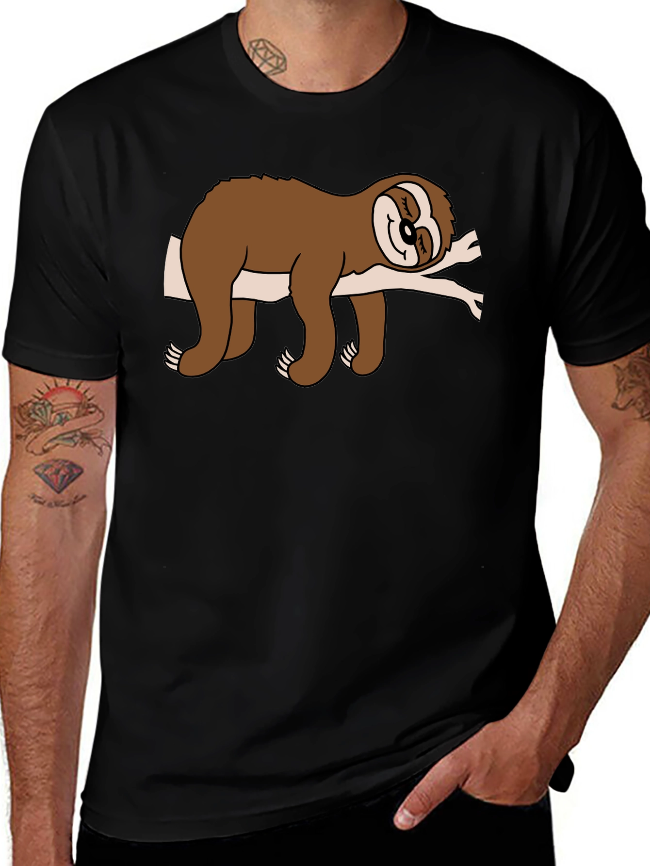 Variant 12 of Sloth on Branch Graphic T-Shirt