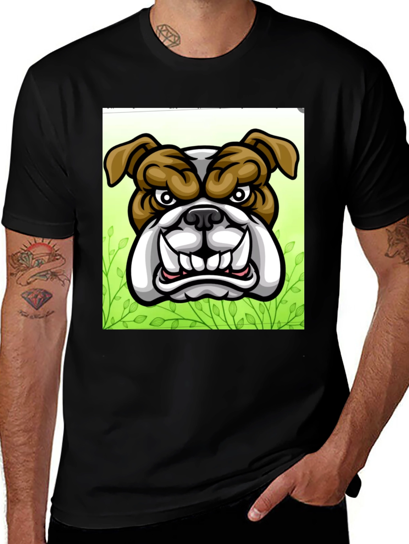 Variant 17 of Bulldog Graphic Tee - Cool Cartoon Dog Shirt