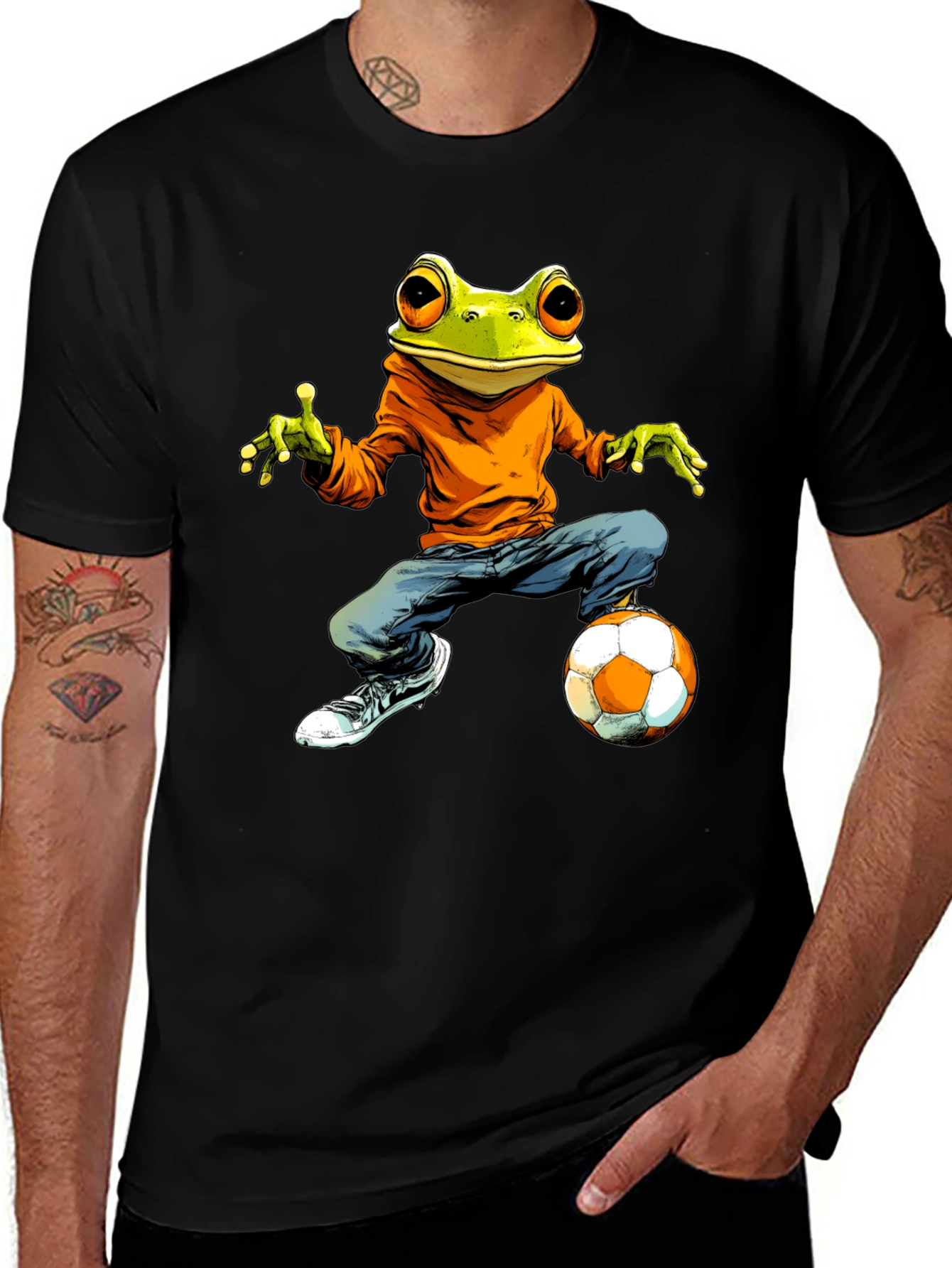 Variant 23 of Frog Soccer Player Graphic Tee