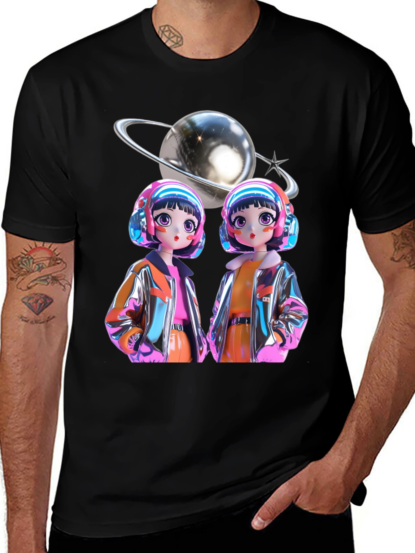 Variant 30 of Planet Girls Black Graphic Tee