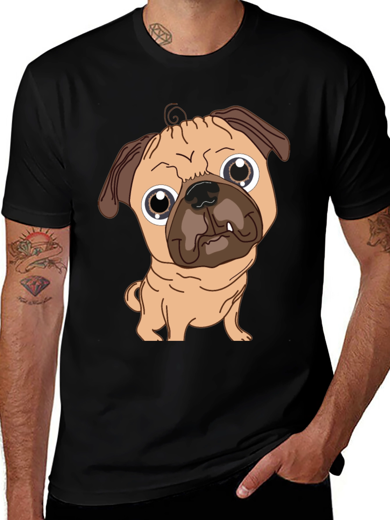 Variant 17 of Pug Graphic Tee - Cute Dog T-Shirt