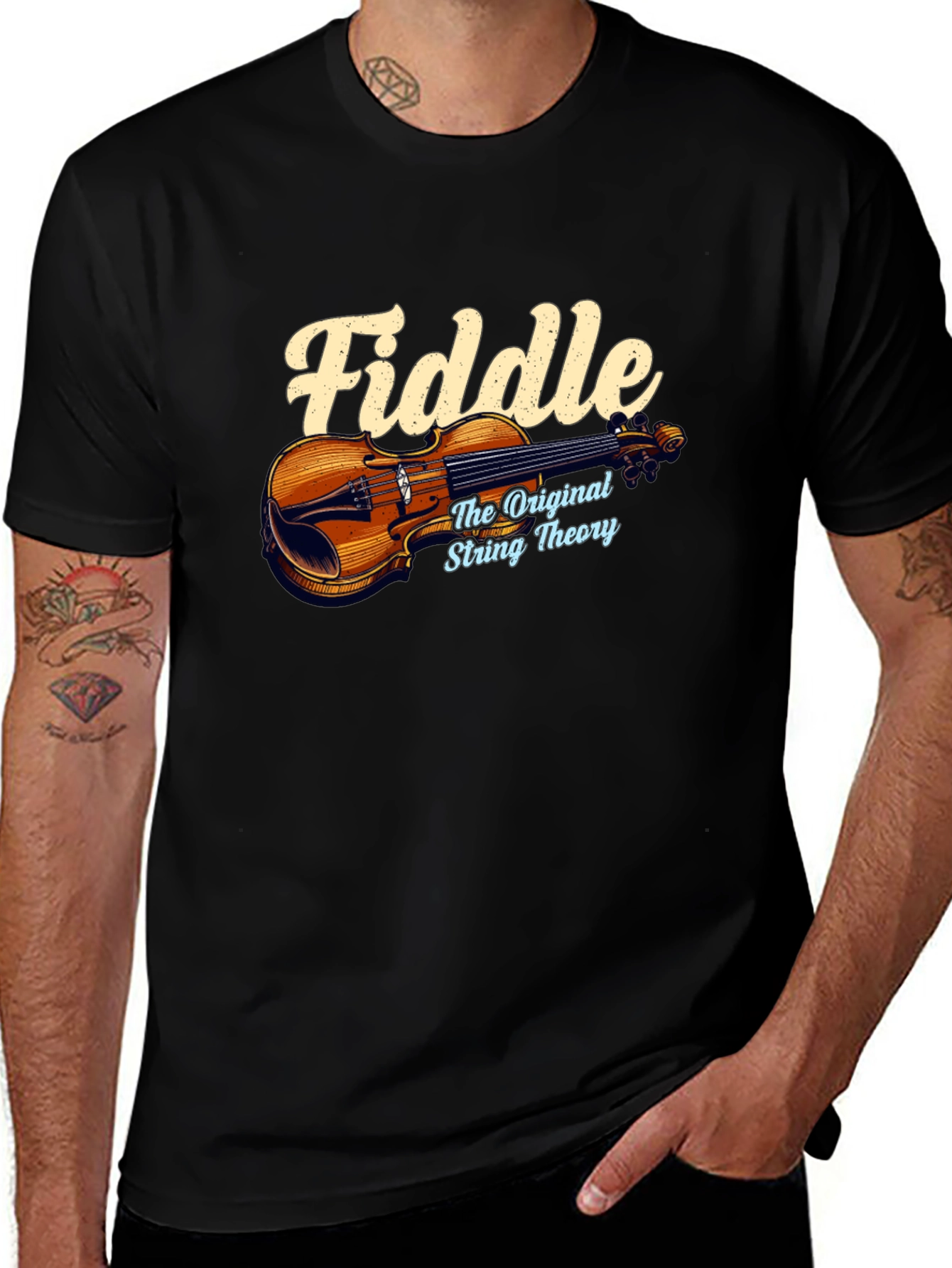 Fiddle Original String Theory Black T-Shirt