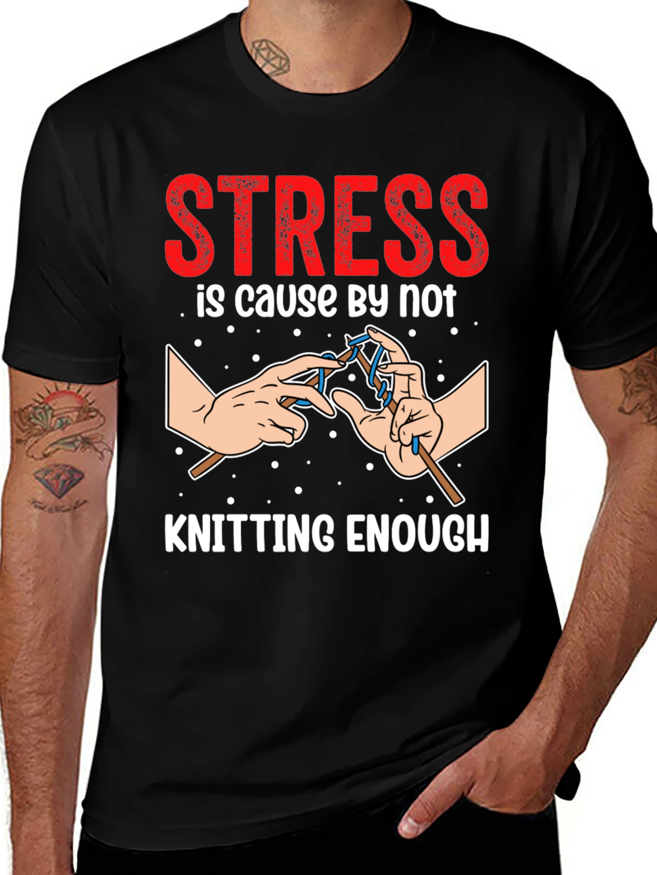 Variant 19 of Stress Knitting T-Shirt - Knitters Gift
