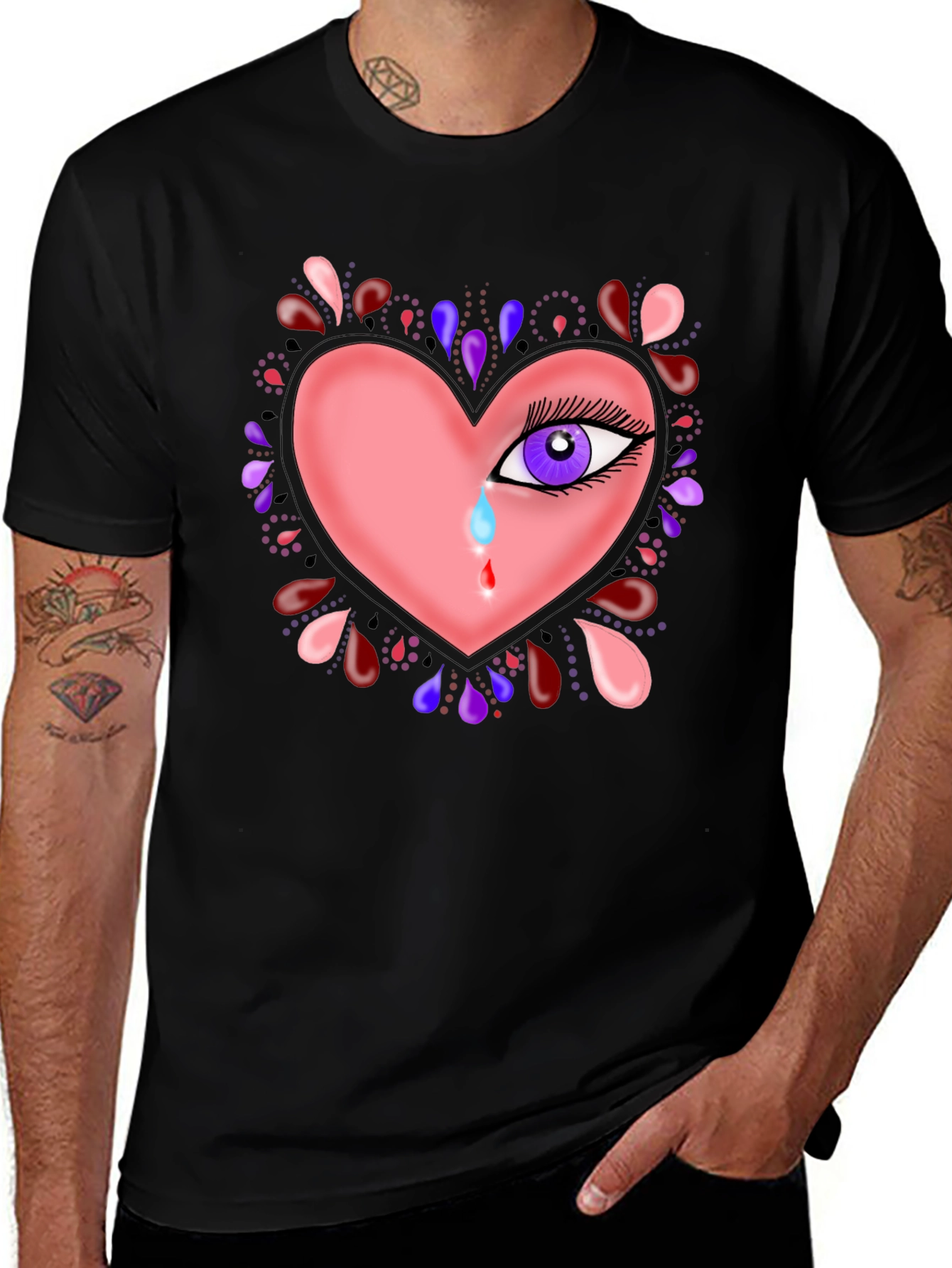 Variant 24 of Heart Eye Graphic T-Shirt - Unique Artistic Design