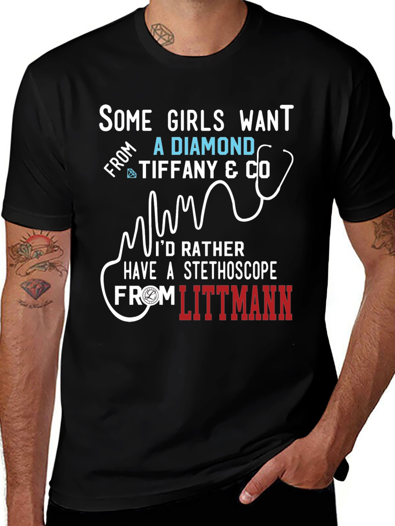 Variant 25 of Stethoscope T-Shirt - Medical Professional Tee