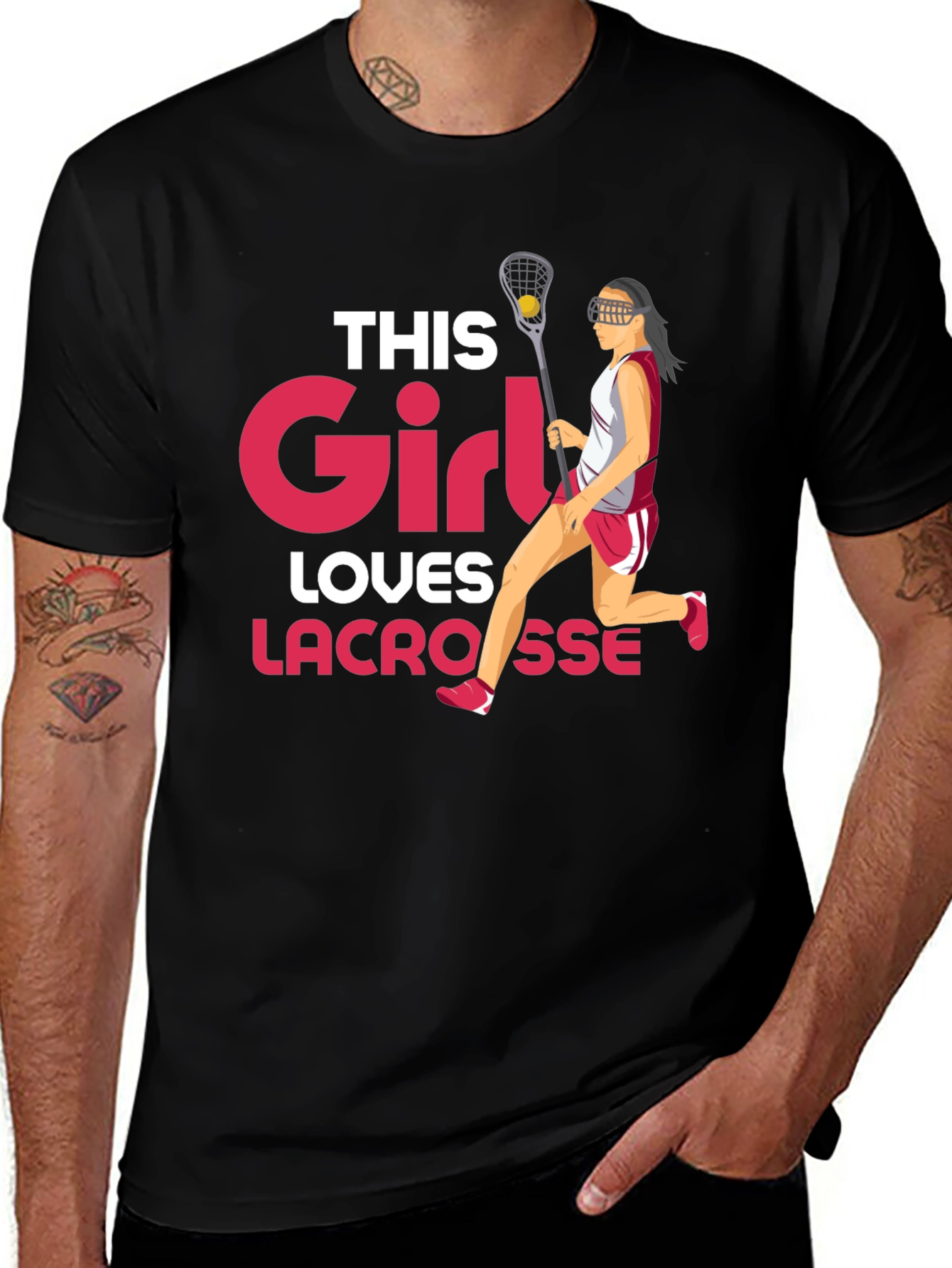 Lacrosse Girl Graphic Tee - Sporty and Stylish
