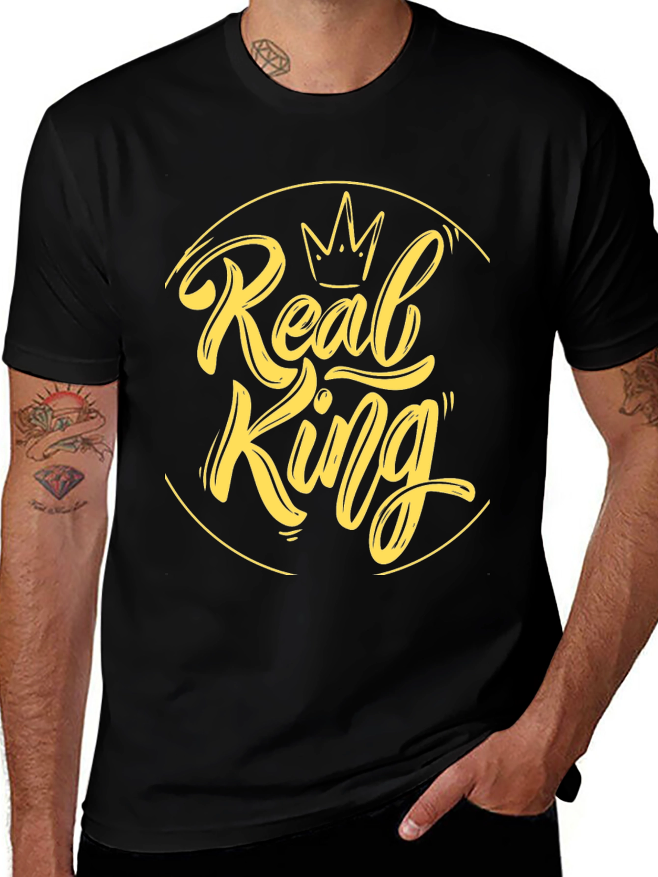Variant 14 of Real King Black Graphic T-Shirt