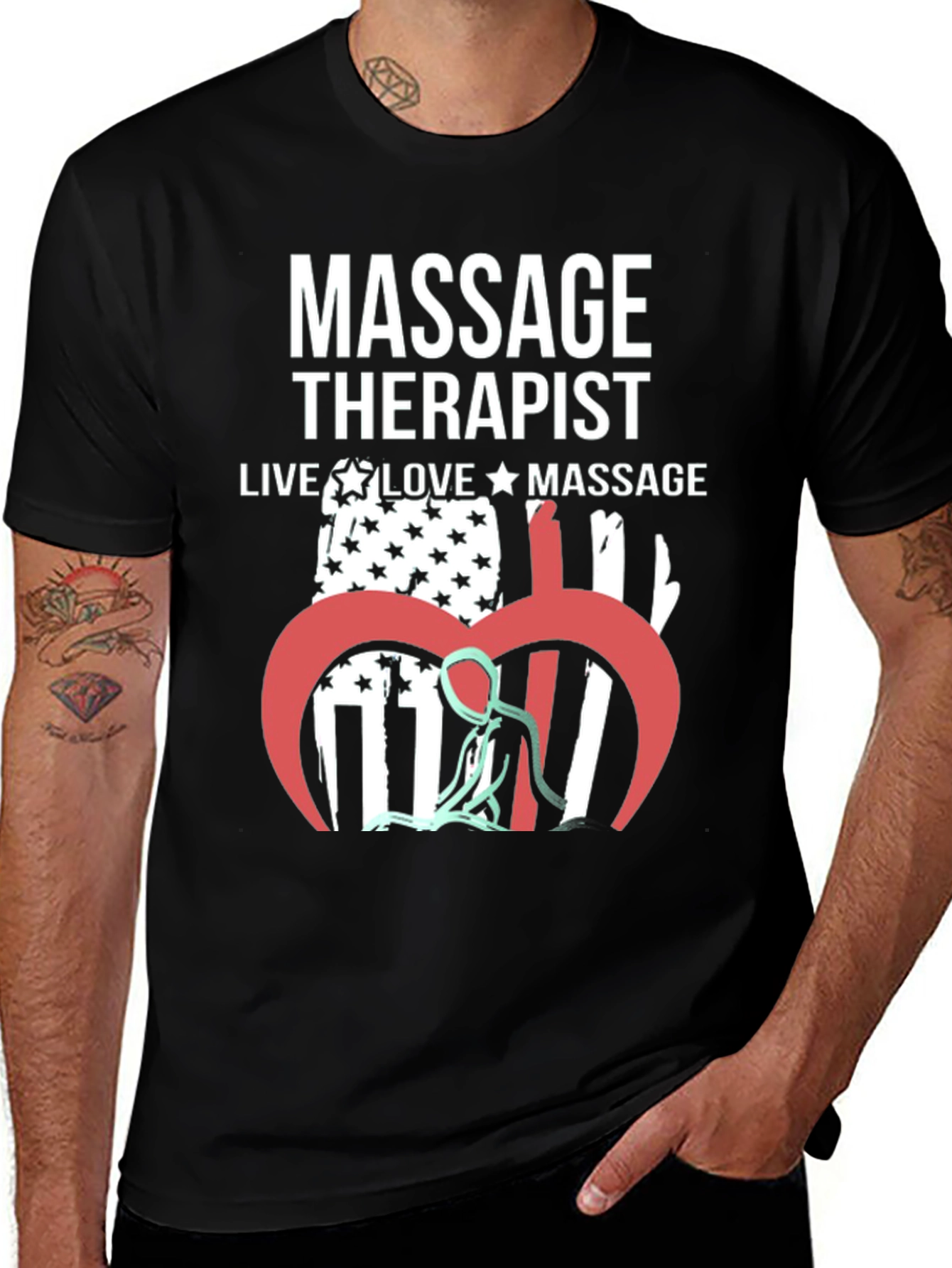 Variant 10 of Massage Therapist Patriotic T-Shirt