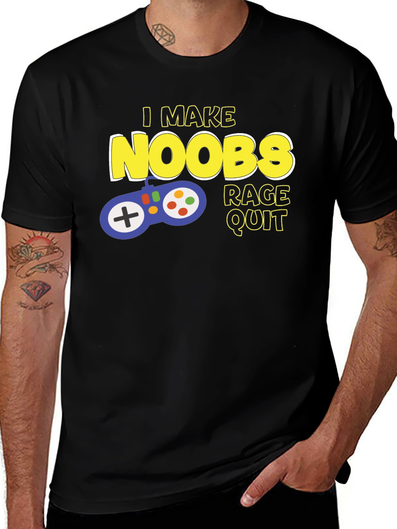 Variant 16 of Gamer T-Shirt - I Make Noobs Rage Quit