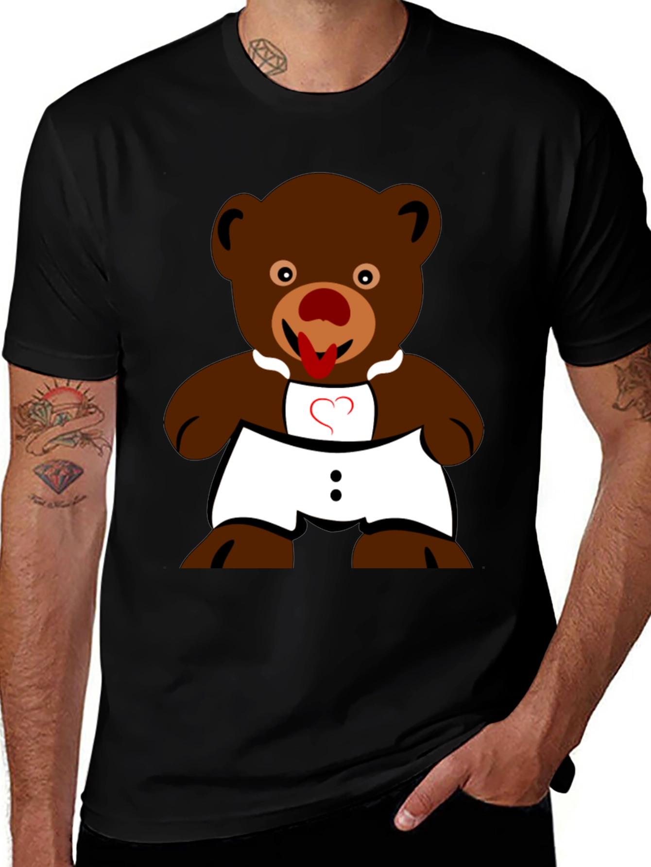 Variant 5 of Funny Teddy Bear Graphic T-Shirt