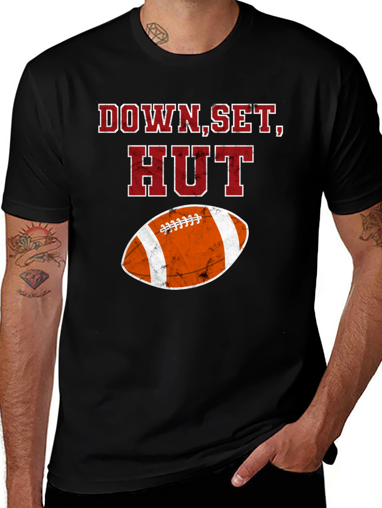 Variant 3 of Down, Set, Hut Football T-Shirt