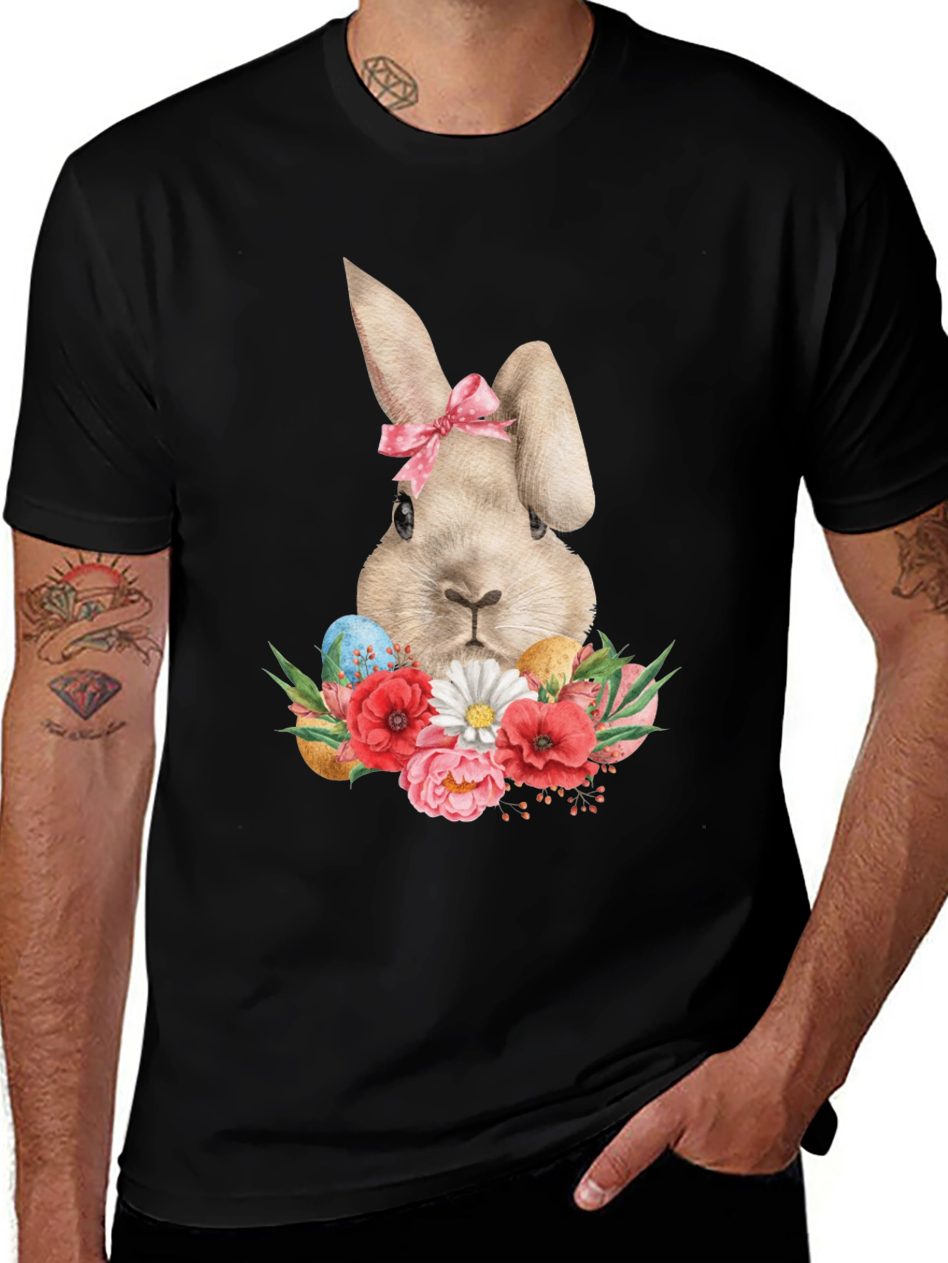 Easter Bunny Floral T-Shirt