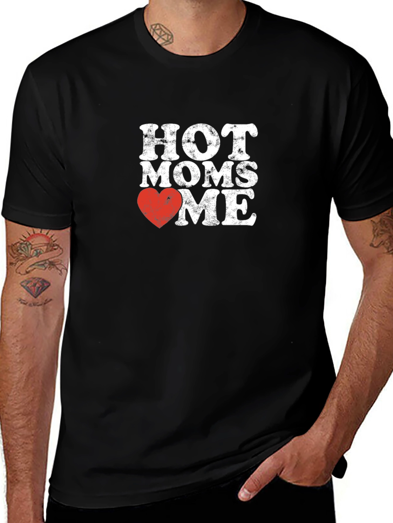 Variant 10 of Hot Moms Love Me Graphic T-Shirt - Novelty Humor Tee