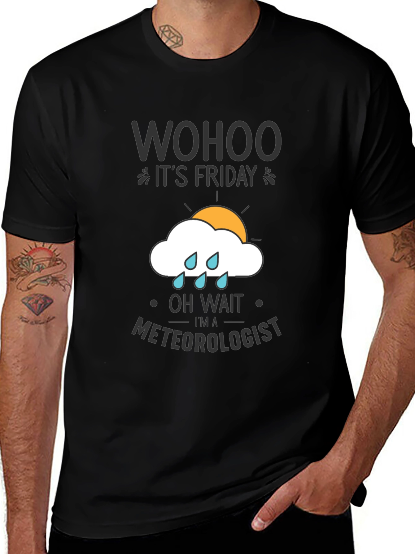 Variant 29 of Wohoo It's Friday Meteorologist T-Shirt