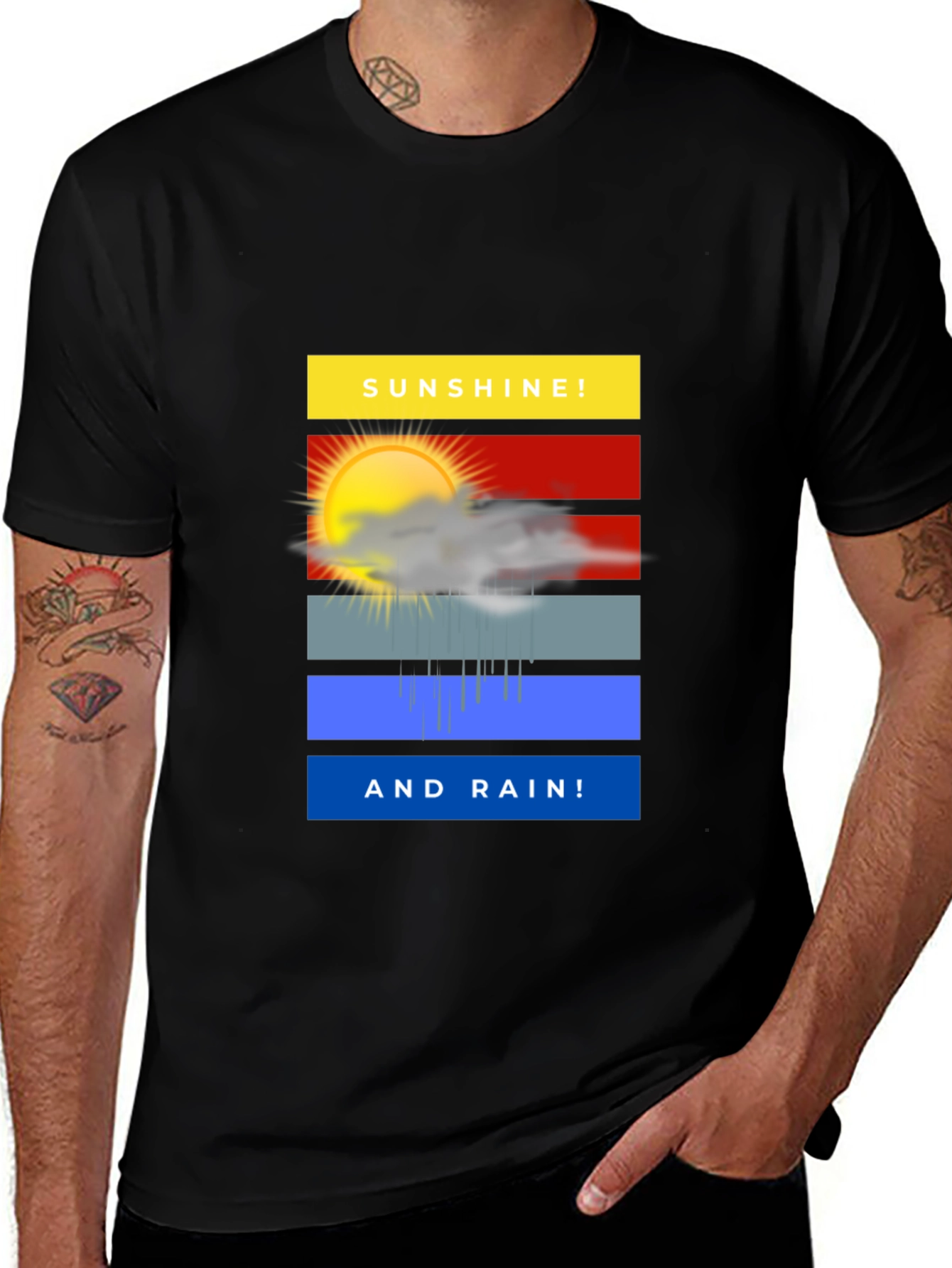 Variant 22 of Sunshine & Rain Graphic T-Shirt - Weather Tee