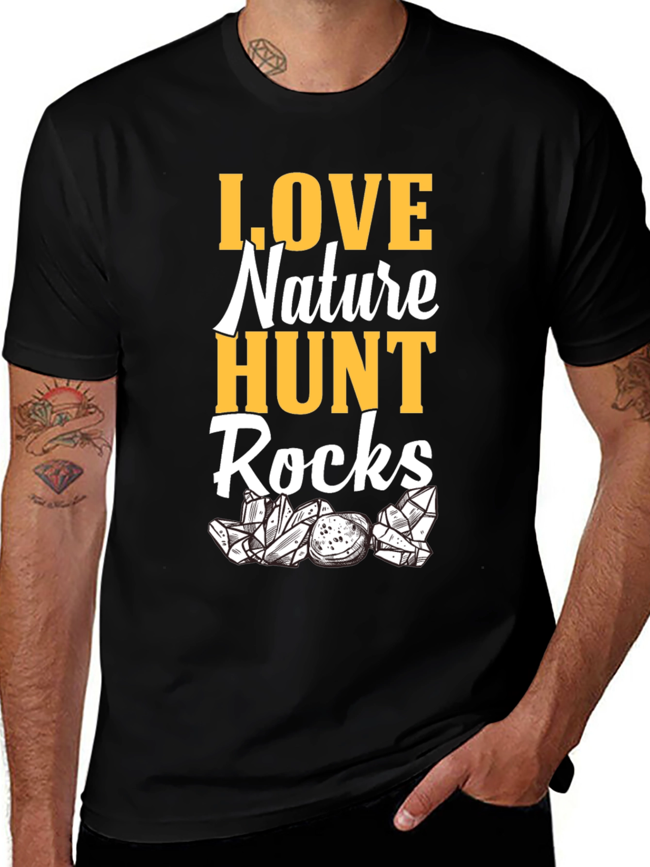 Variant 15 of Nature Lover Graphic Tee - Hunt Rocks T-Shirt