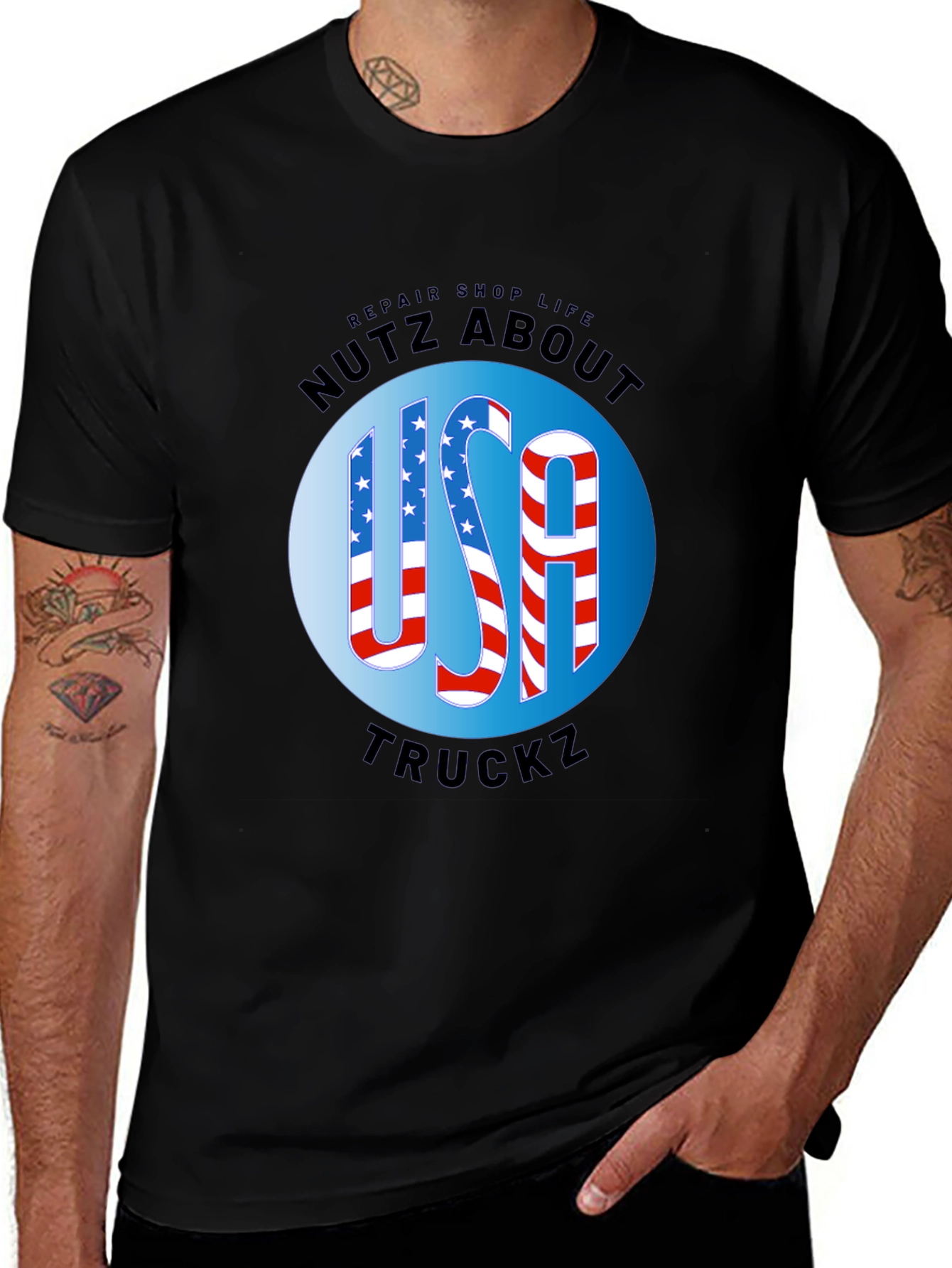 Variant 24 of USA Truckz Repair Shop T-Shirt